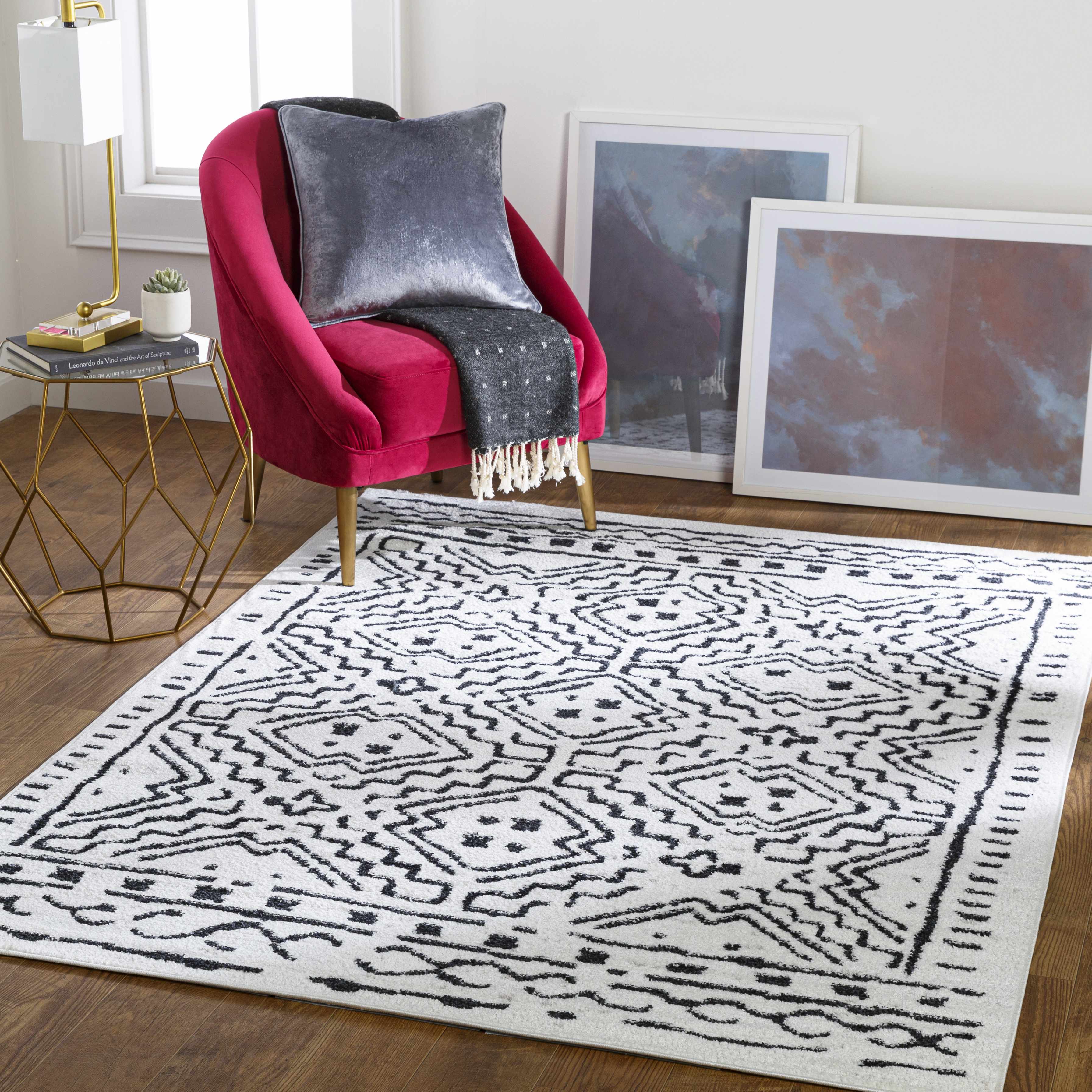 Tuttle 7'9in x 9'6in Modern Farmhouse Moroccan Area Rug - Hauteloom