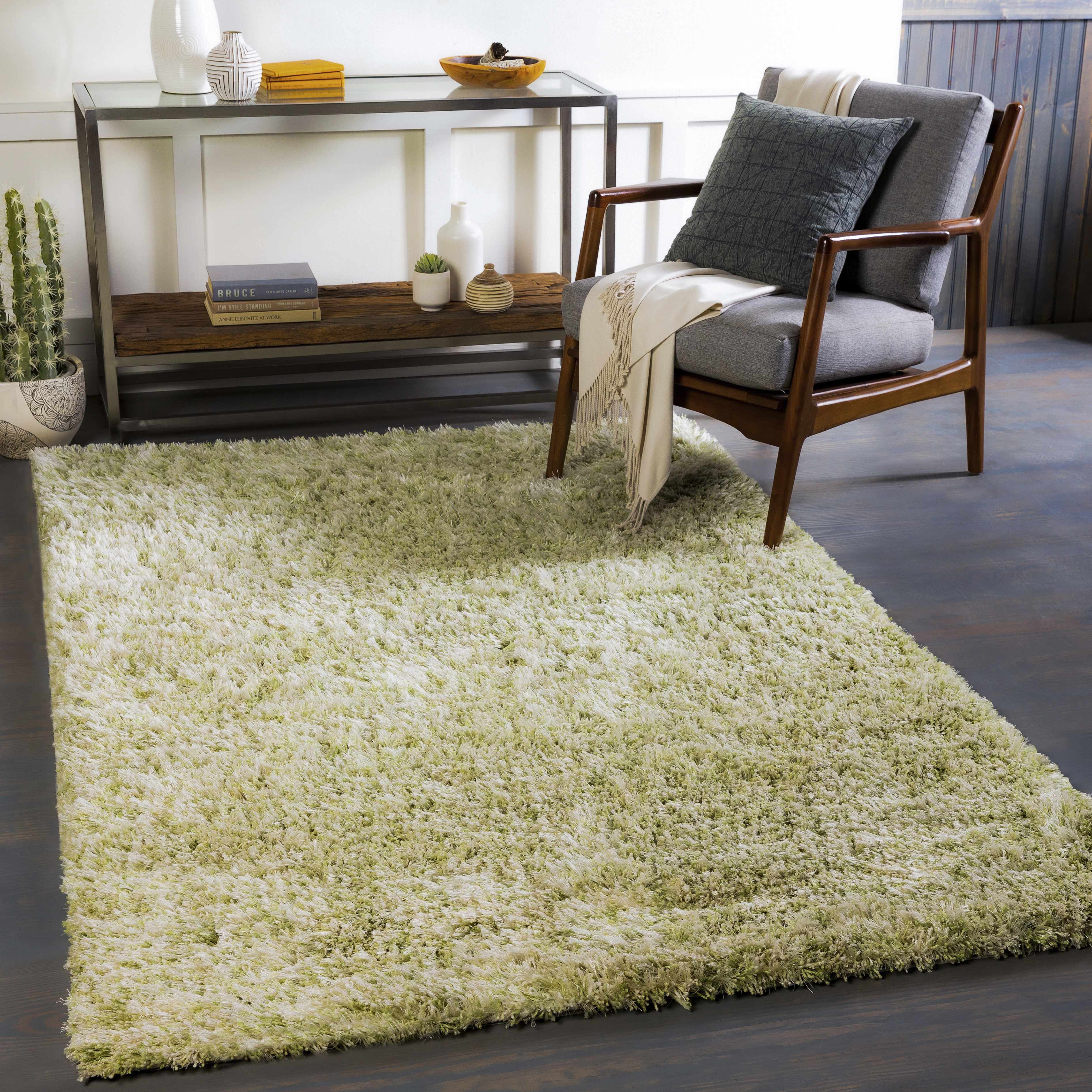 Tabiauan 2'6in x 8' Modern Shag Solid Plush Runner - Hauteloom