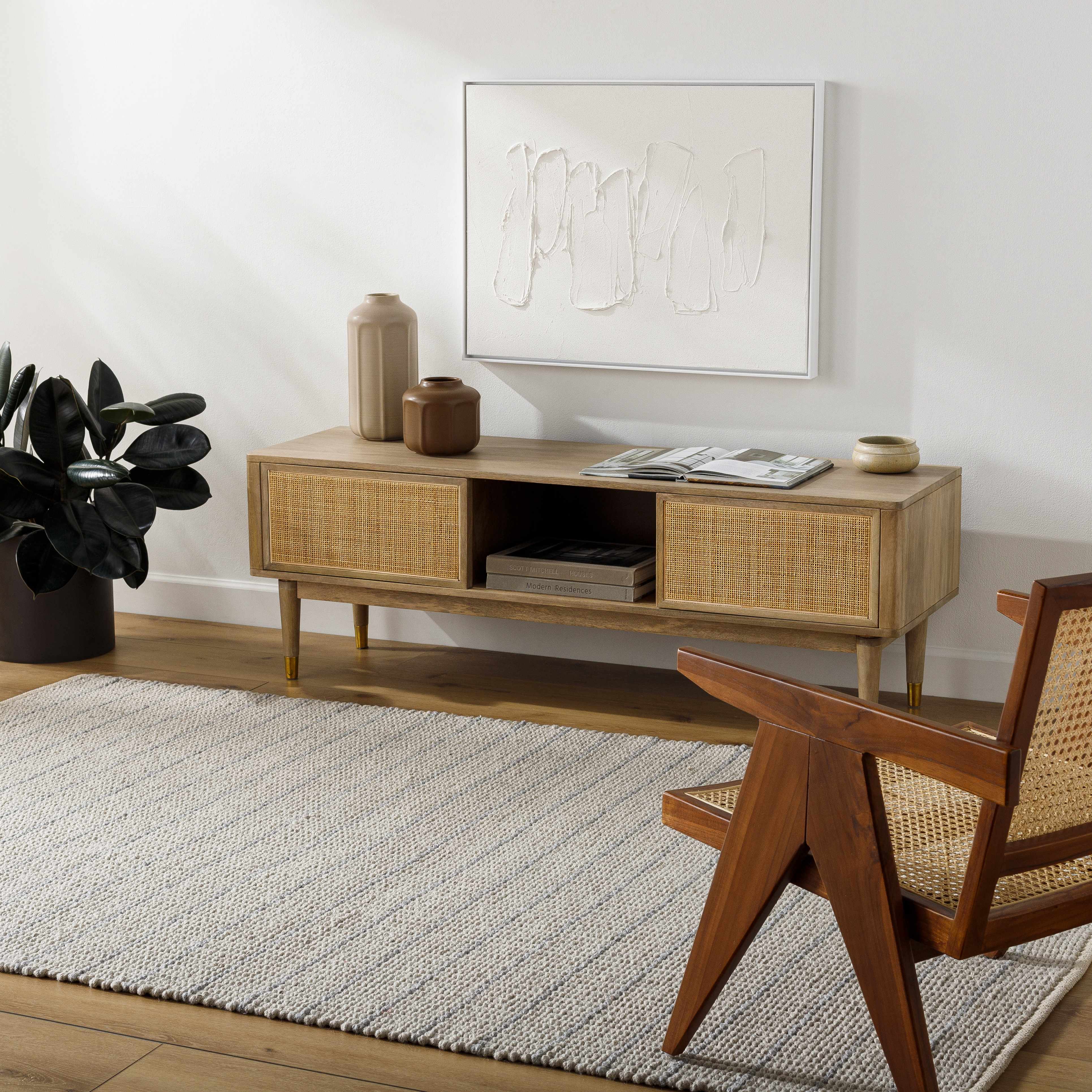 Huda 5' x 7'6in Wool Area Rug - Hauteloom