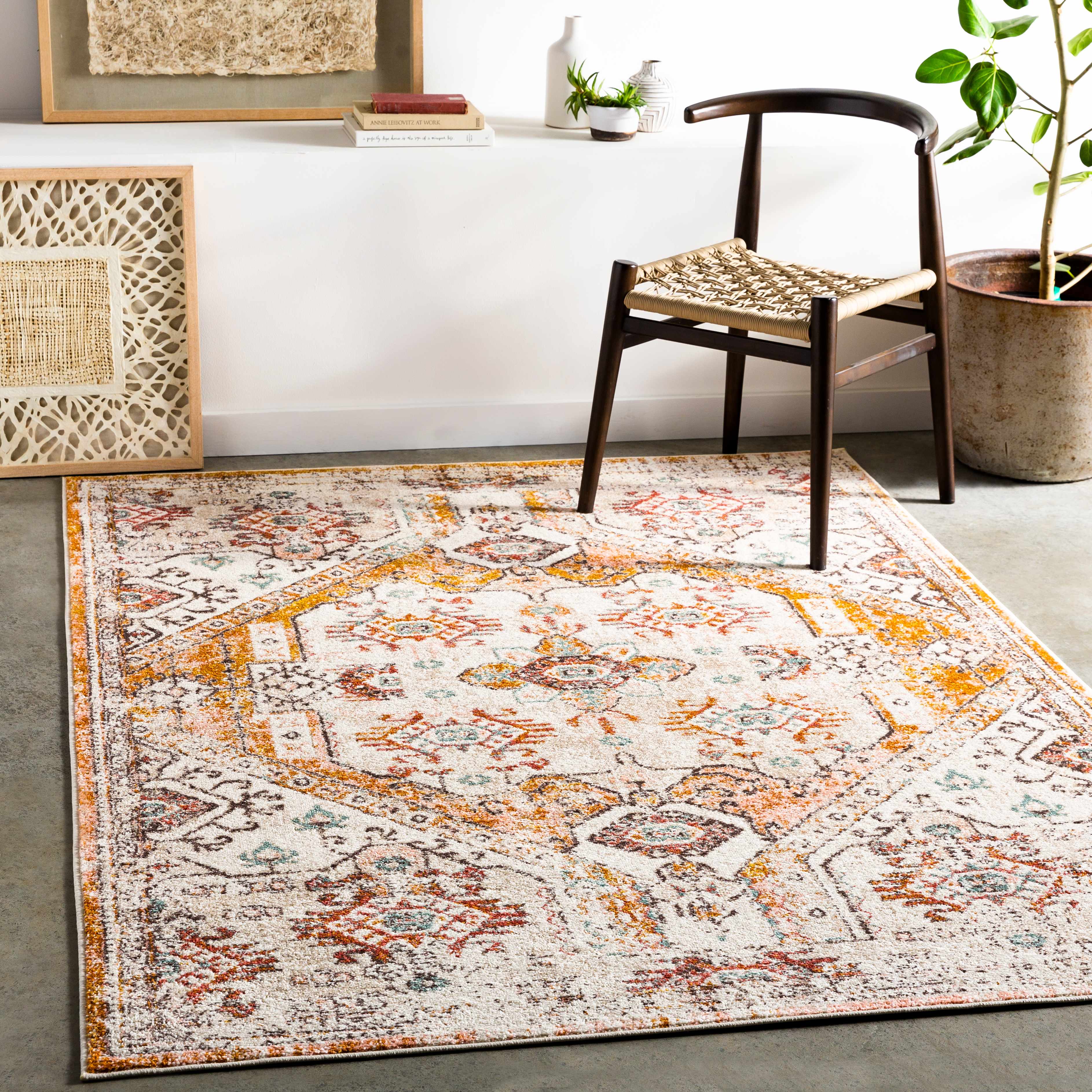 Griston 6'7in x 9' Traditional Area Rug - Hauteloom