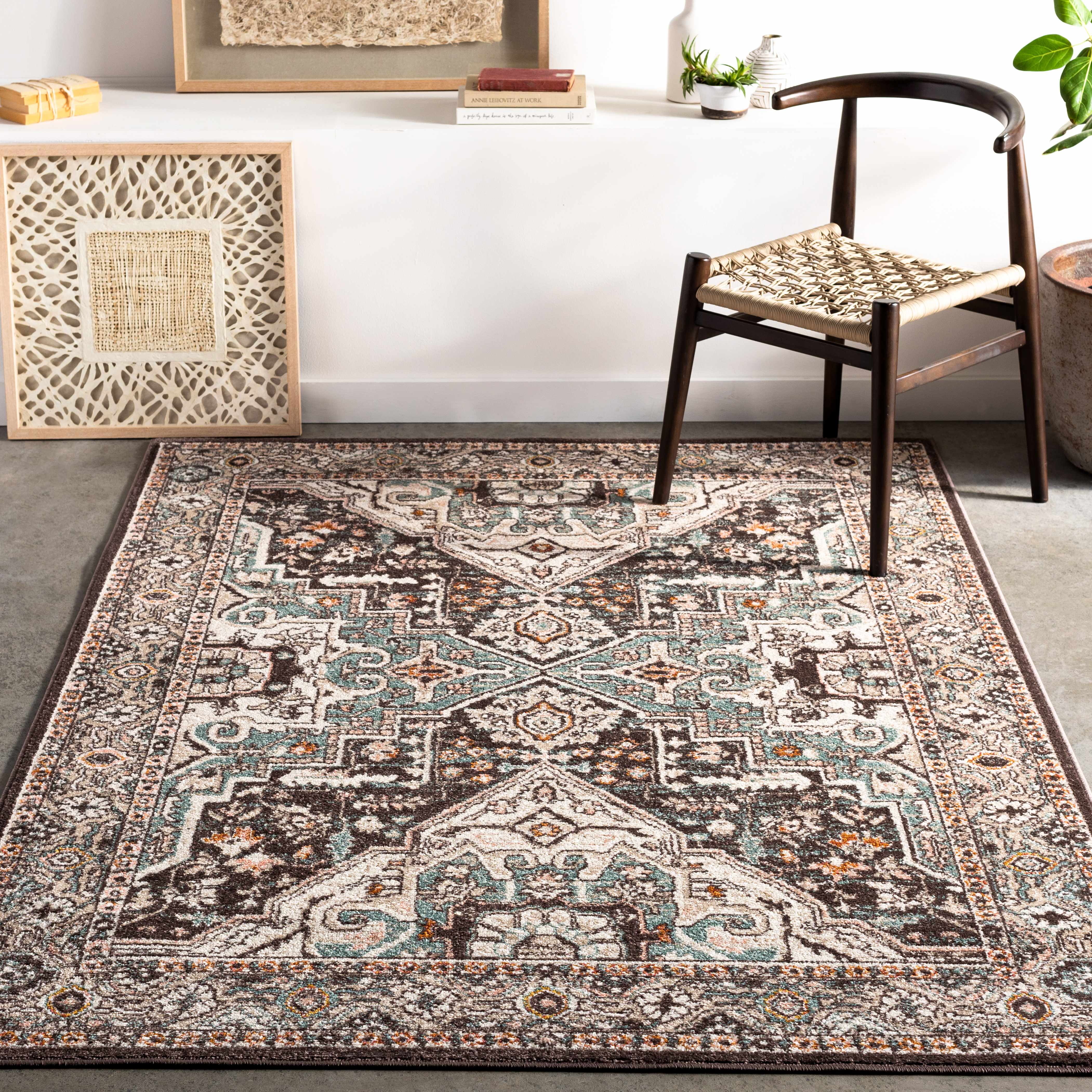 Worlaby 7'10in x 10'3in Traditional Area Rug - Hauteloom