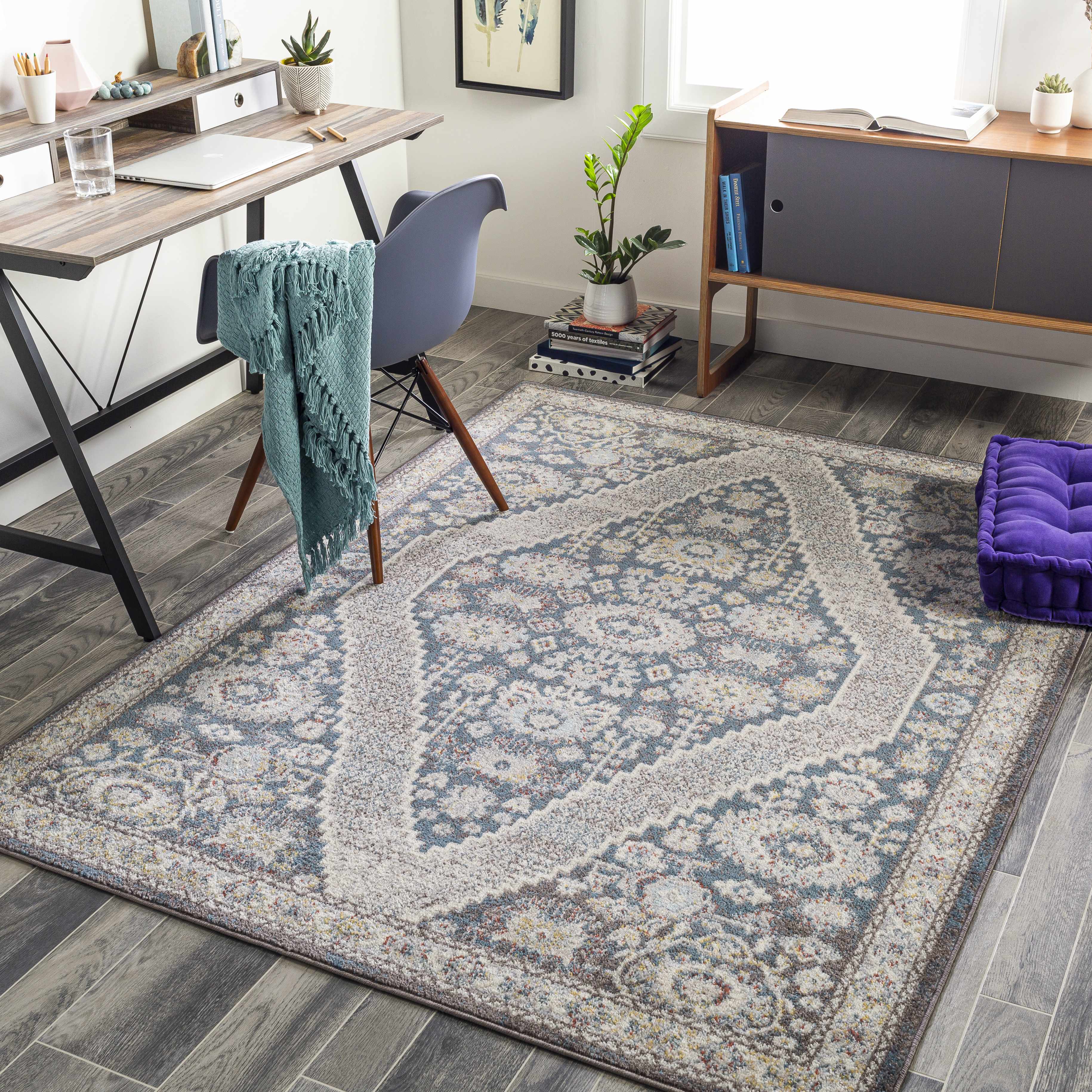 Noveleta 7'10in x 10'3in Traditional Updated Traditional Medallion Area Rug - Hauteloom