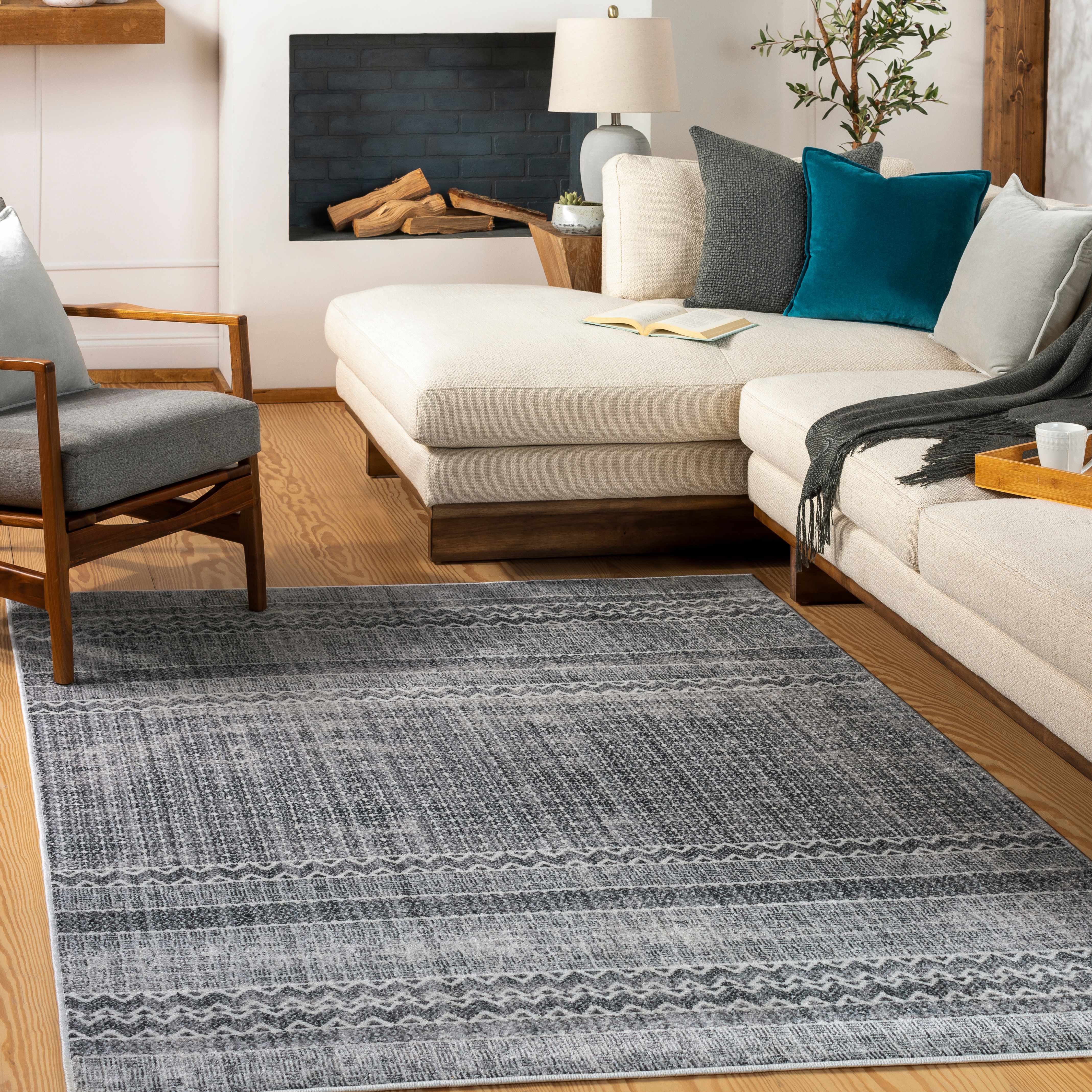 Guijalo 6'10in x 9' Updated Traditional Farmhouse Area Rug - Hauteloom