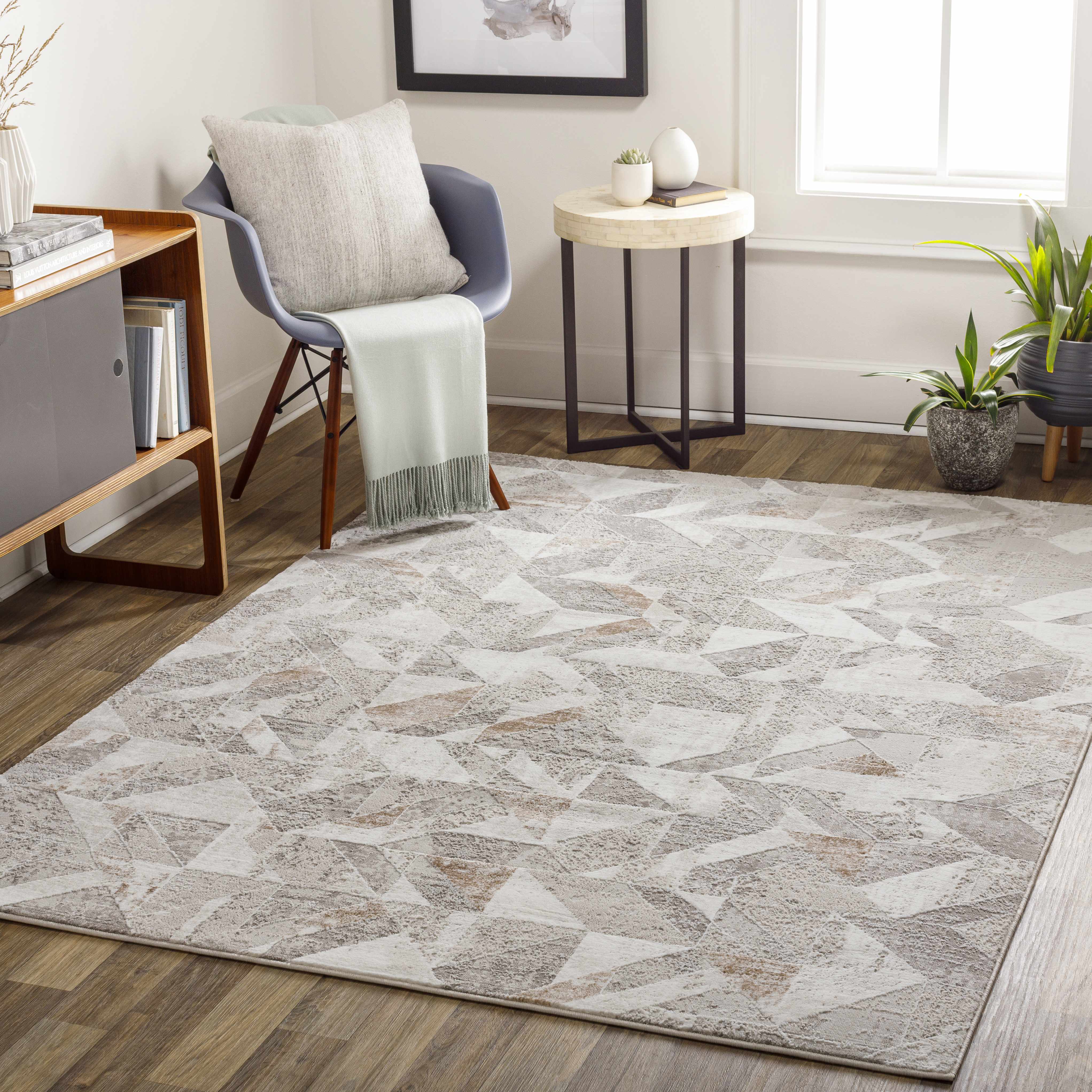Valinda 6'7in x 9' Modern Contemporary Bohemian Abstract Area Rug - Hauteloom