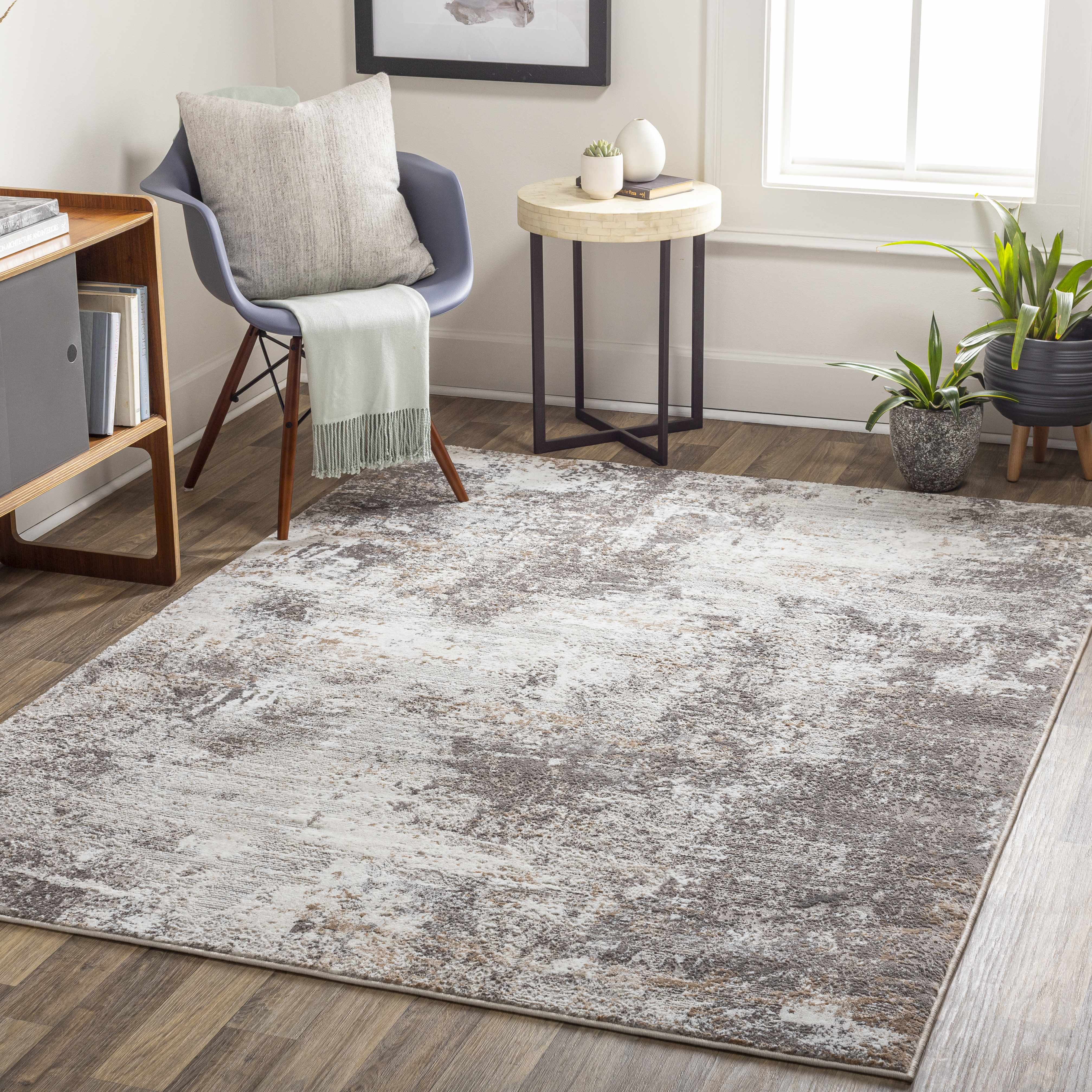 Adalan 6'7in x 9' Modern Contemporary Bohemian Abstract Area Rug - Hauteloom