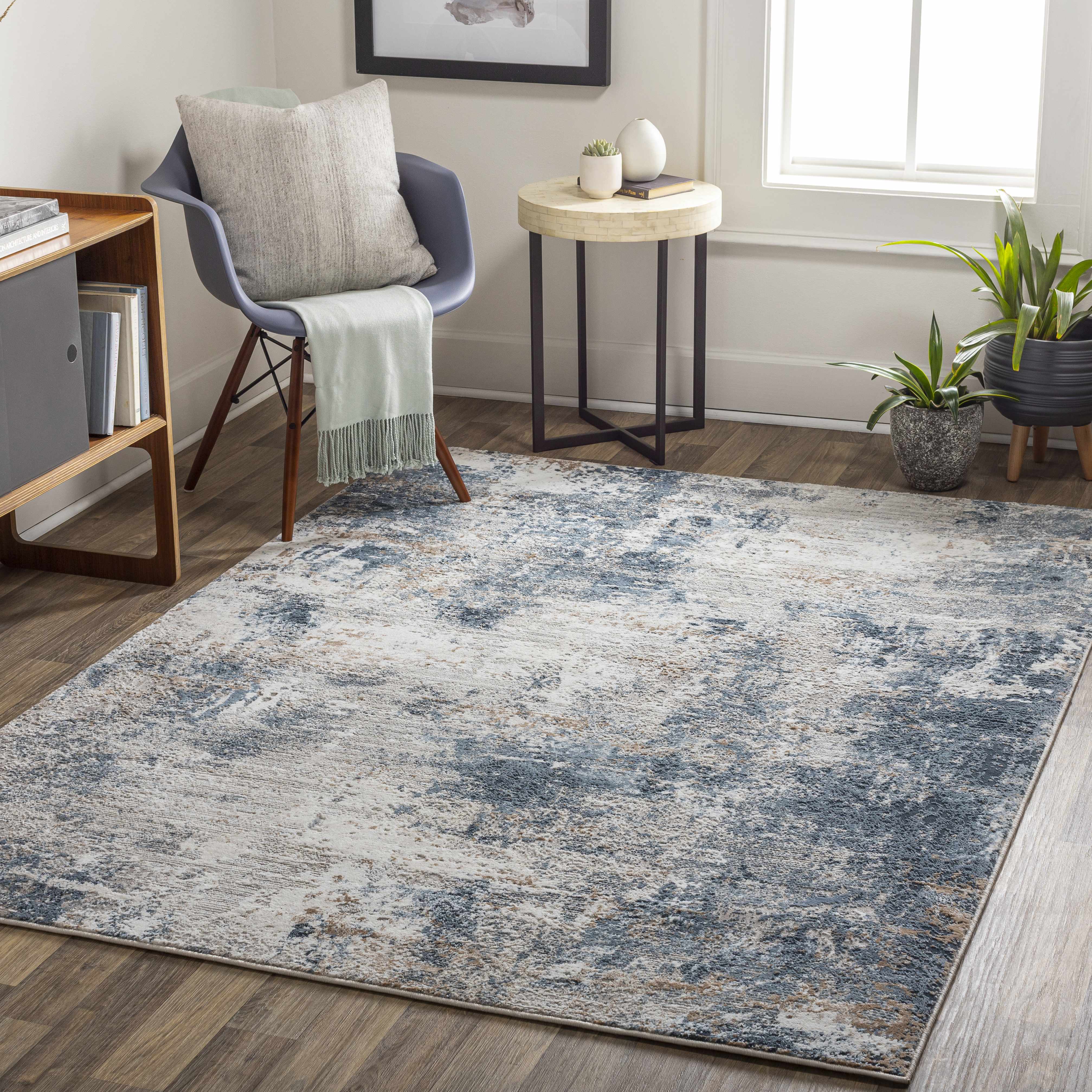 Tublay 6'7in x 9' Modern Contemporary Bohemian Abstract Area Rug - Hauteloom