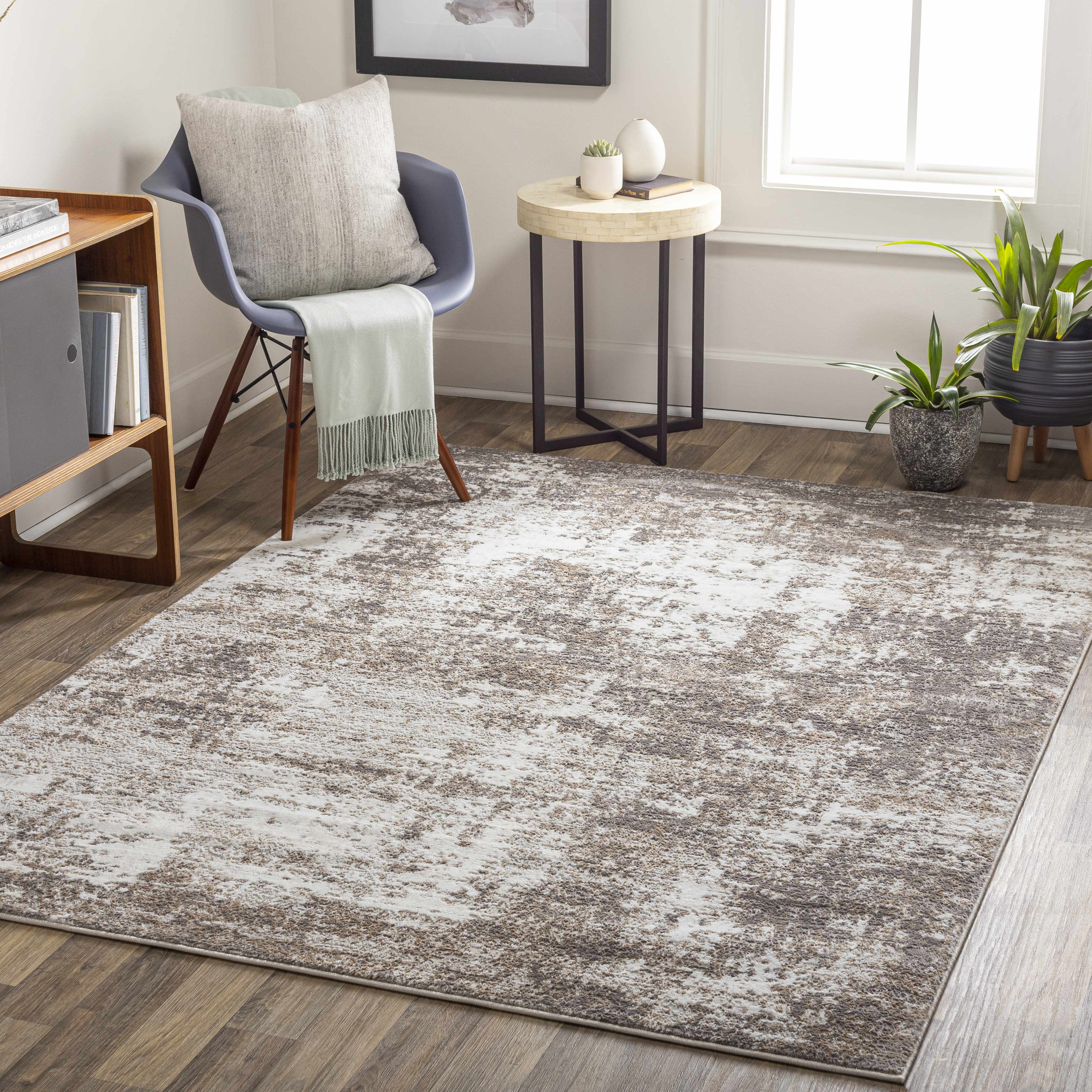 Manlucahoc 6'7in x 9' Modern Contemporary Bohemian Abstract Area Rug - Hauteloom