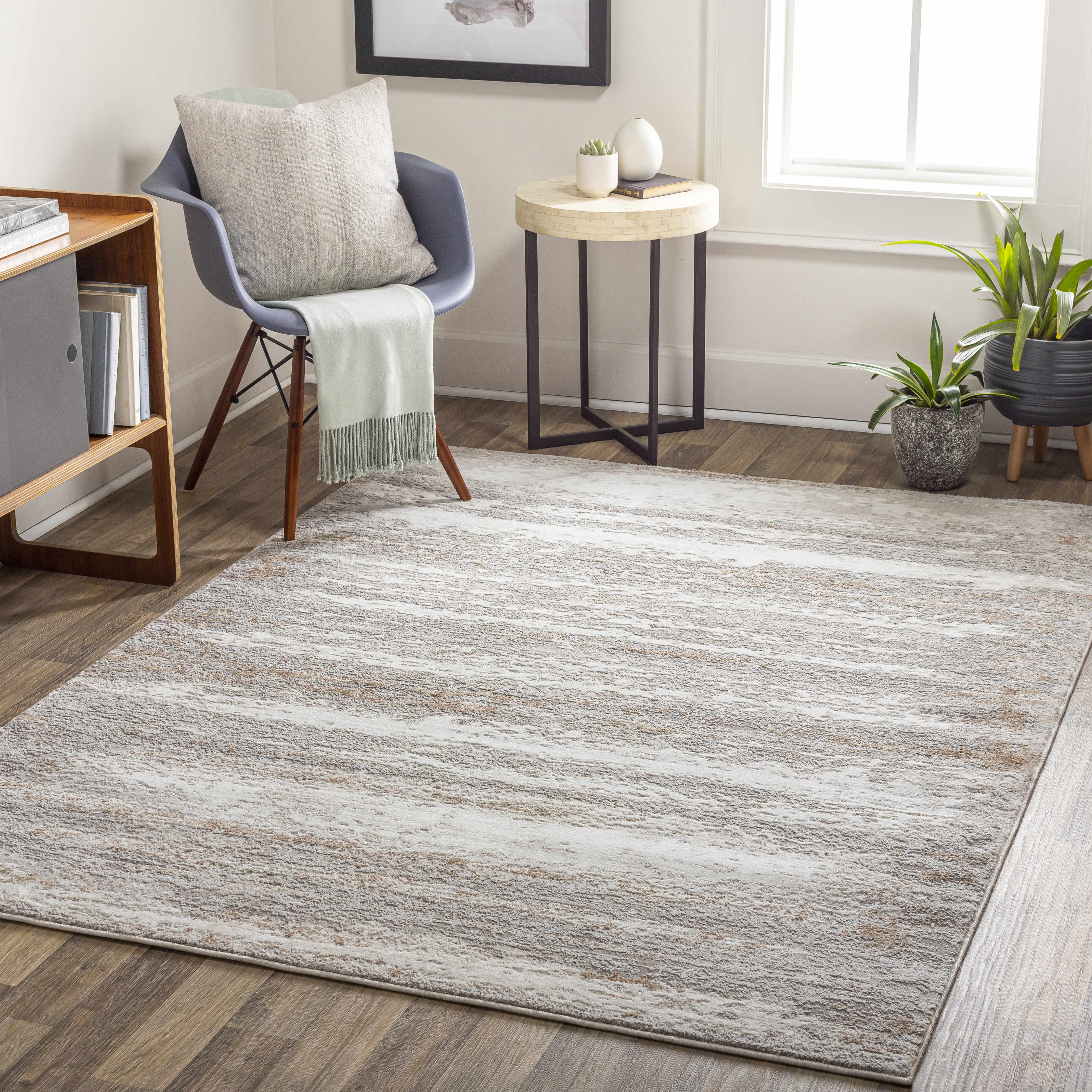 Kulp 6'7in x 9' Modern Contemporary Bohemian Abstract Area Rug - Hauteloom
