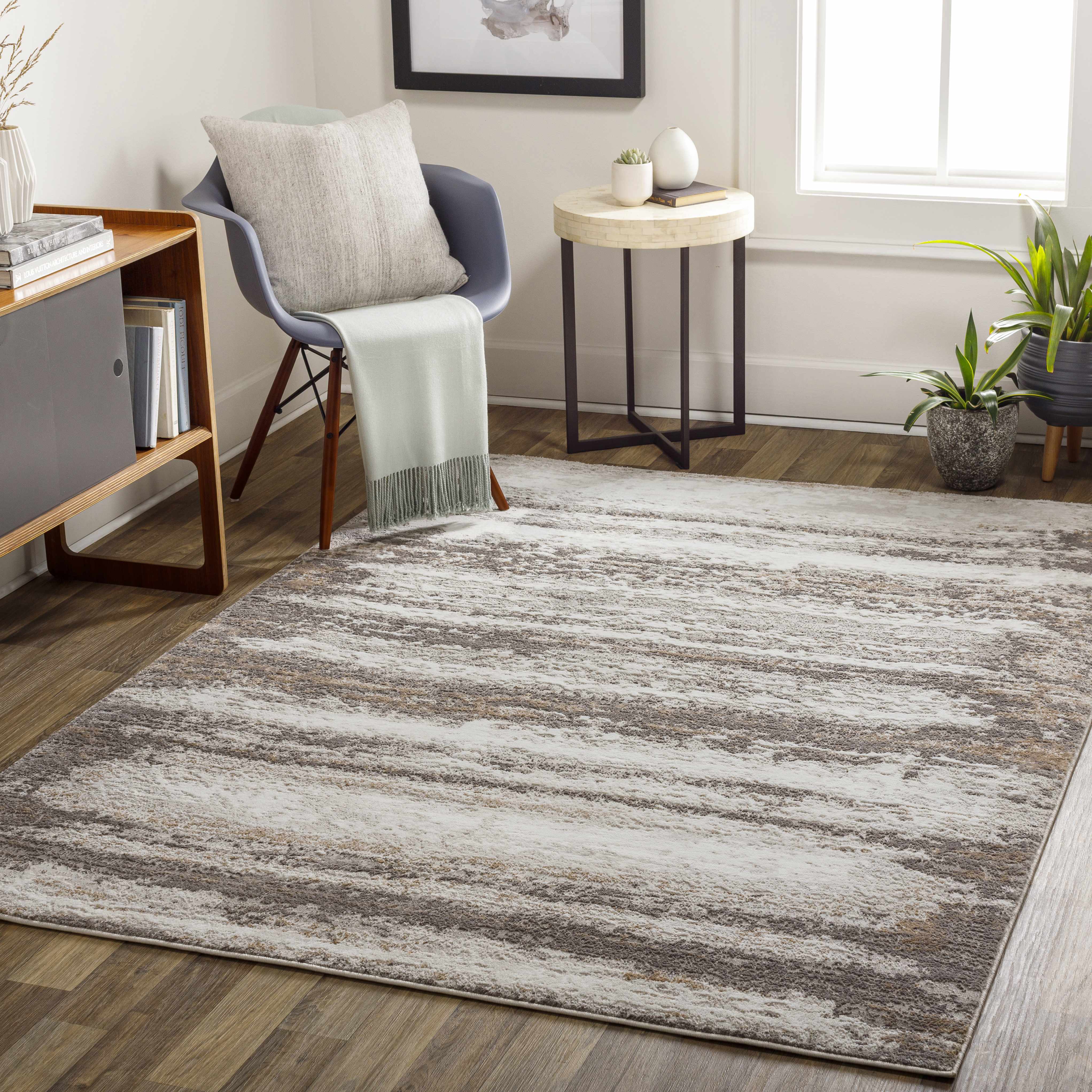 Tablas 6'7in x 9' Modern Contemporary Bohemian Abstract Area Rug - Hauteloom