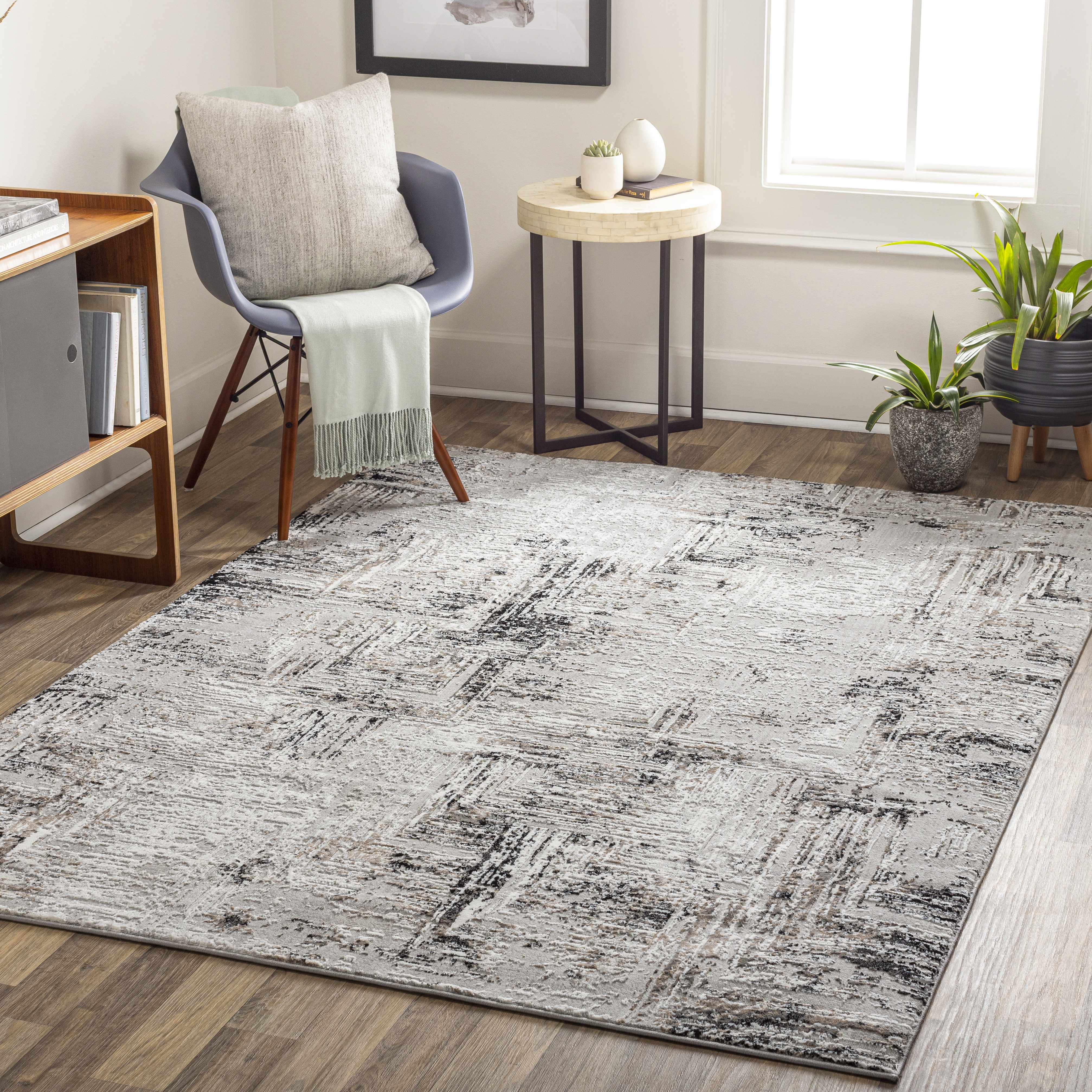 Maguling 5'3in x 7' Modern Contemporary Bohemian Abstract Area Rug - Hauteloom