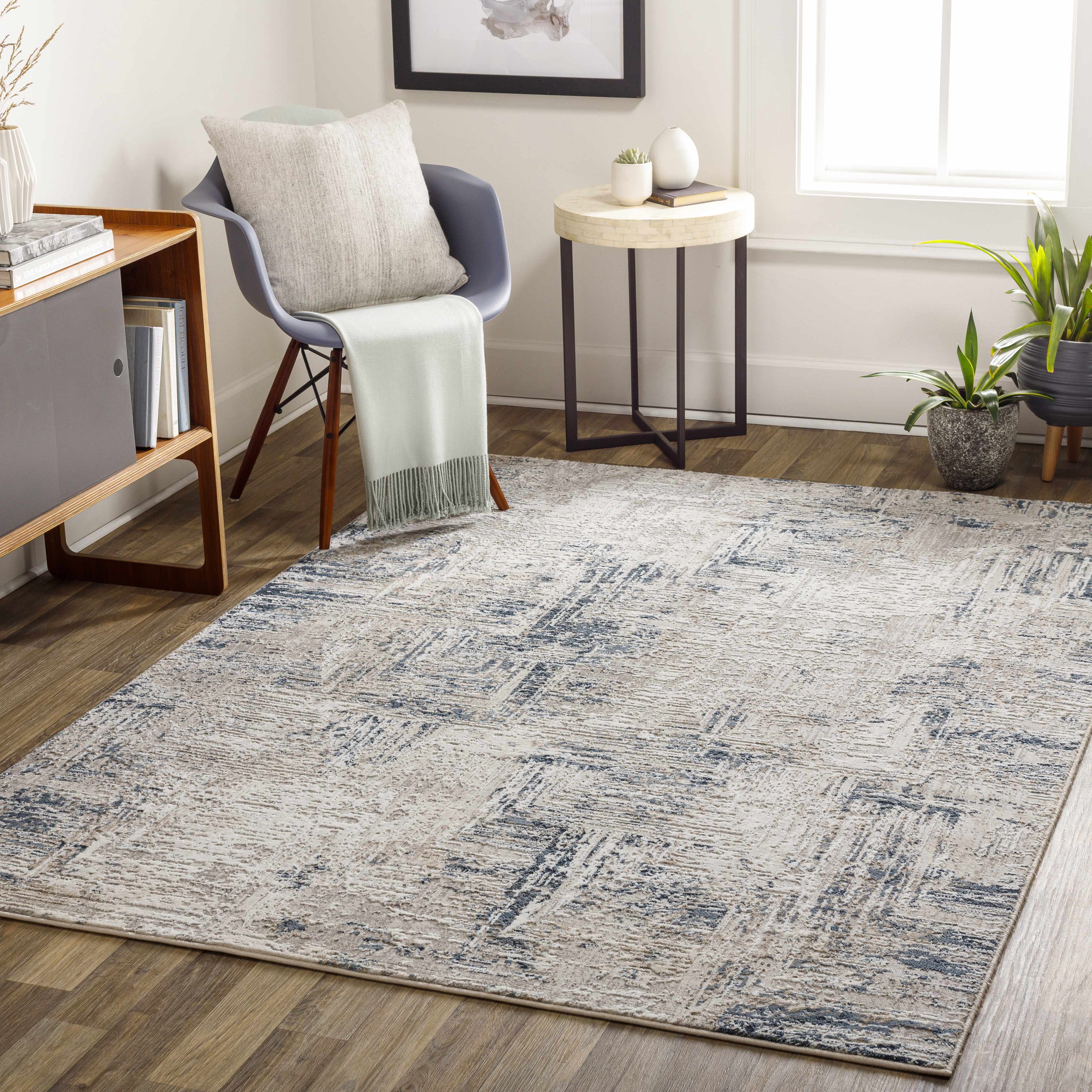Balasing 7'10in x 10' Modern Contemporary Bohemian Abstract Area Rug - Hauteloom