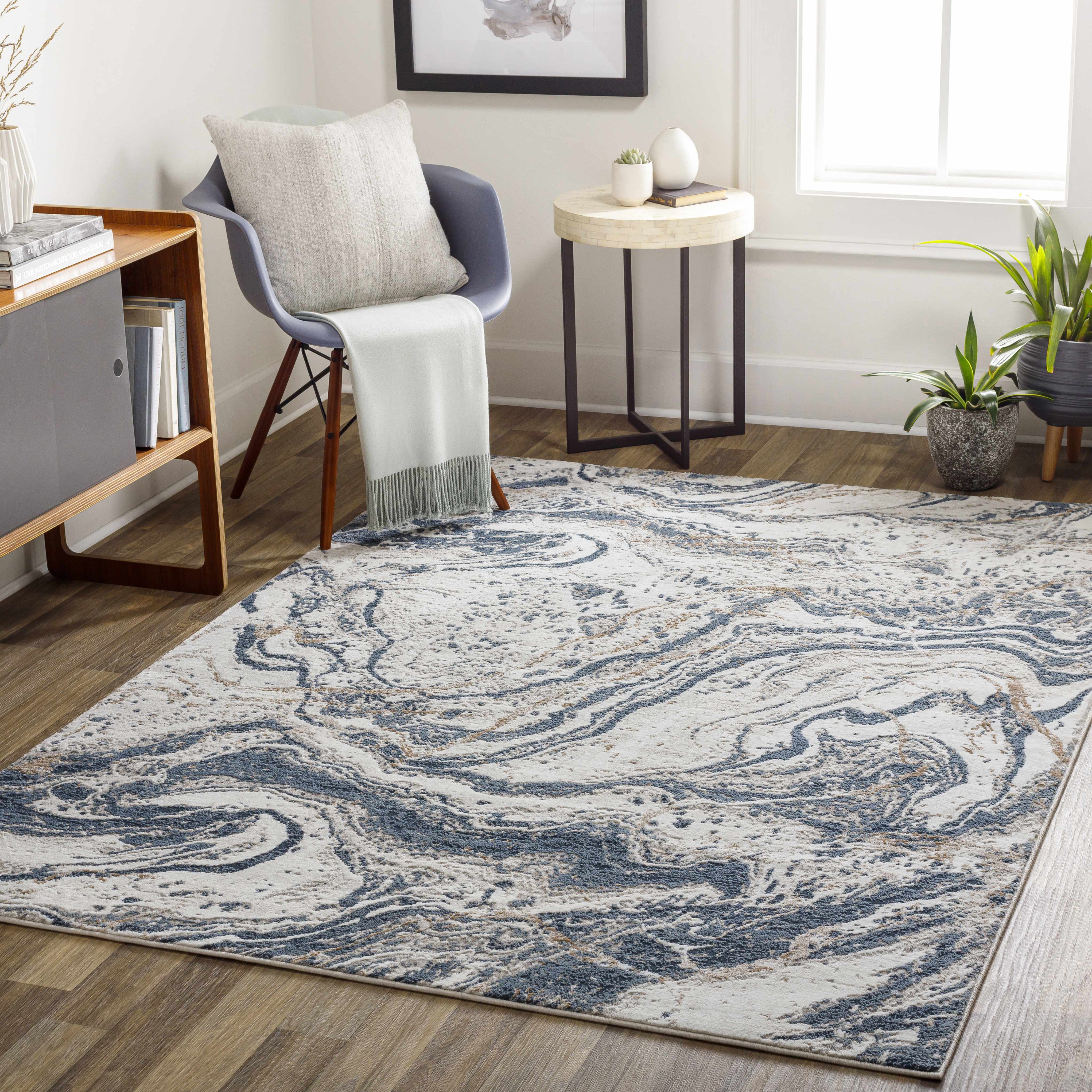 Tacloban 5'3in x 7' Modern Contemporary Bohemian Abstract Area Rug - Hauteloom