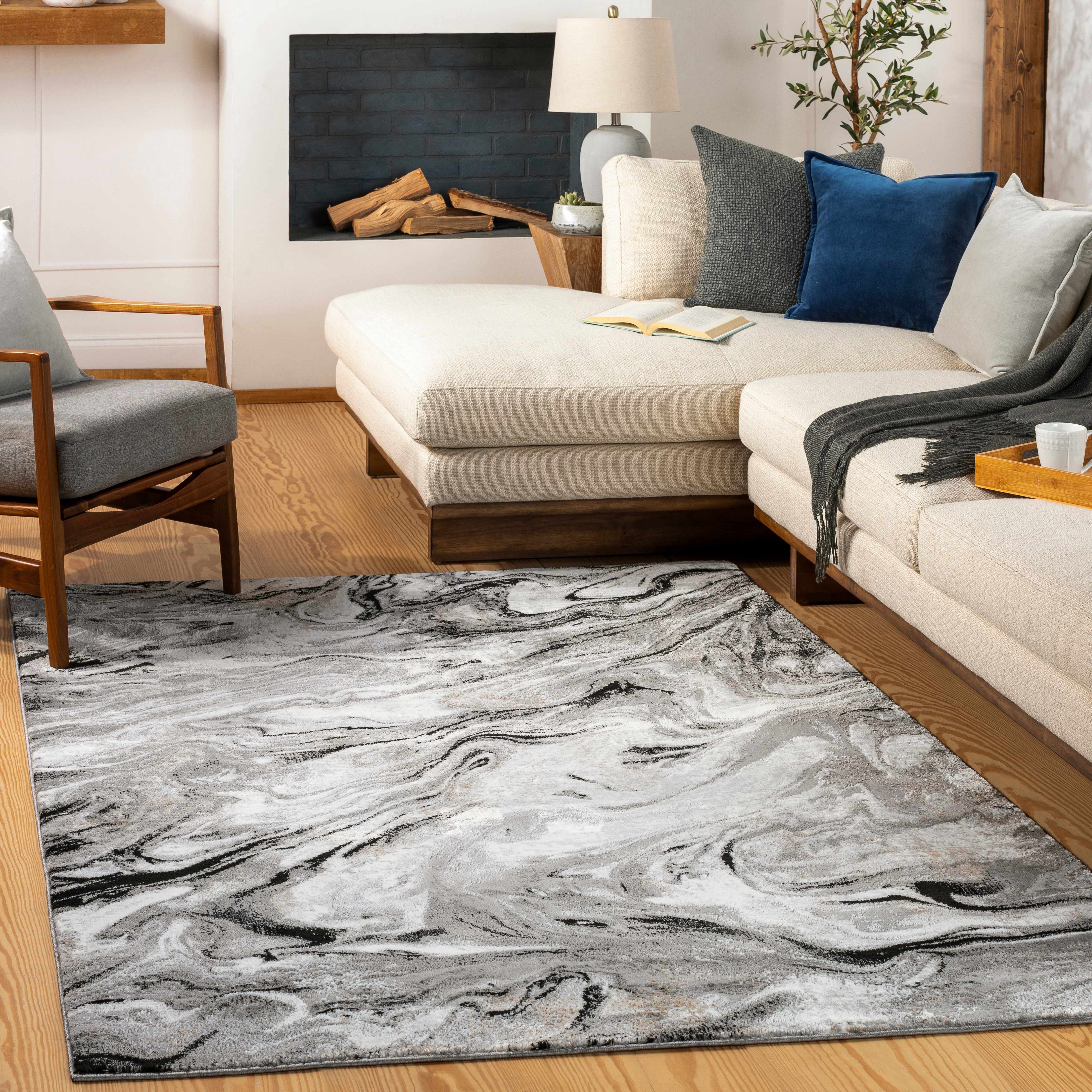 Cotterwood 7'10in x 10' Modern Contemporary Bohemian Abstract Area Rug - Hauteloom