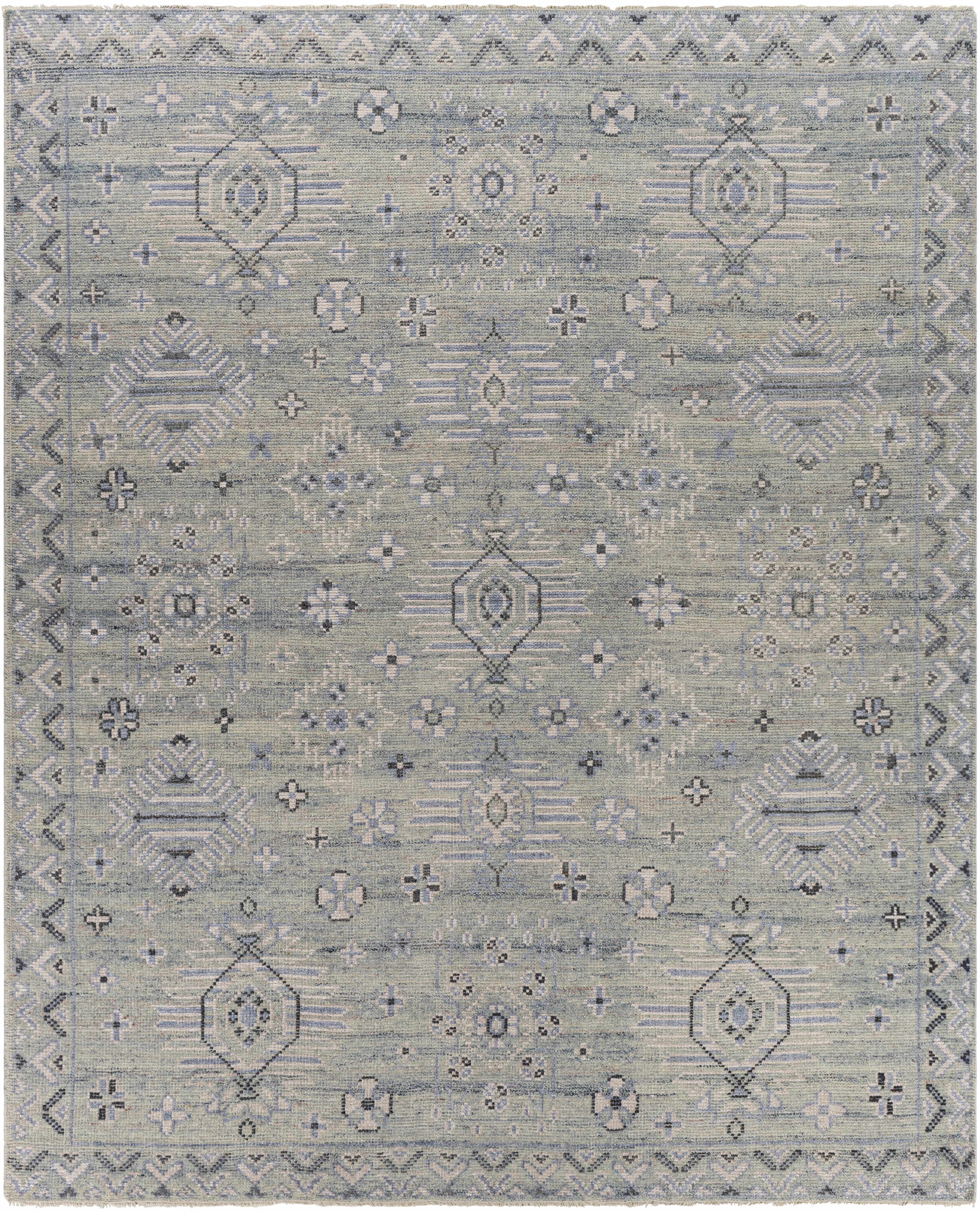 Searsboro 8' x 10' Traditional handmade Wool Traditional Wool Area Rug - Hauteloom