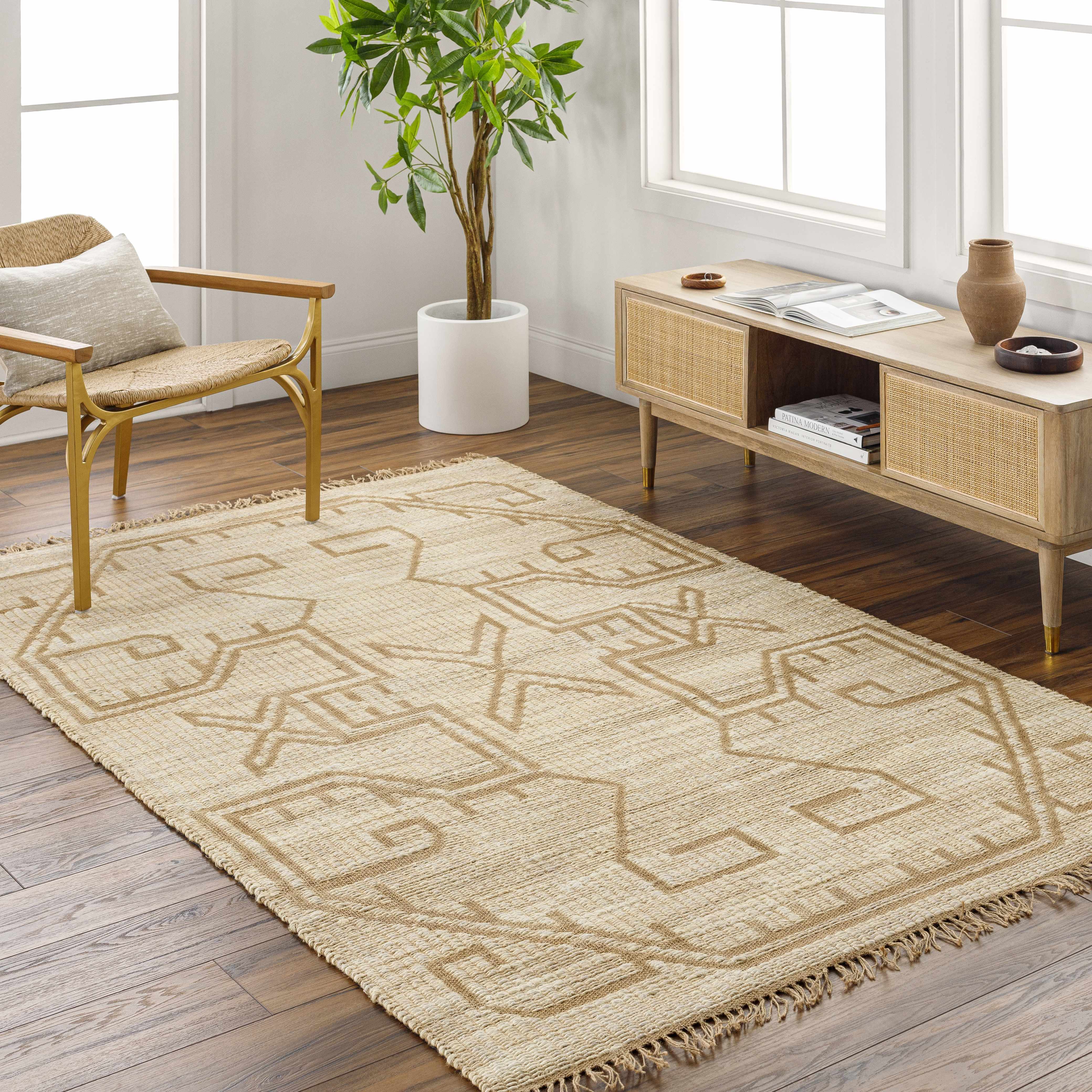 Ndoki 9' x 12' Jute Area Rug - Hauteloom
