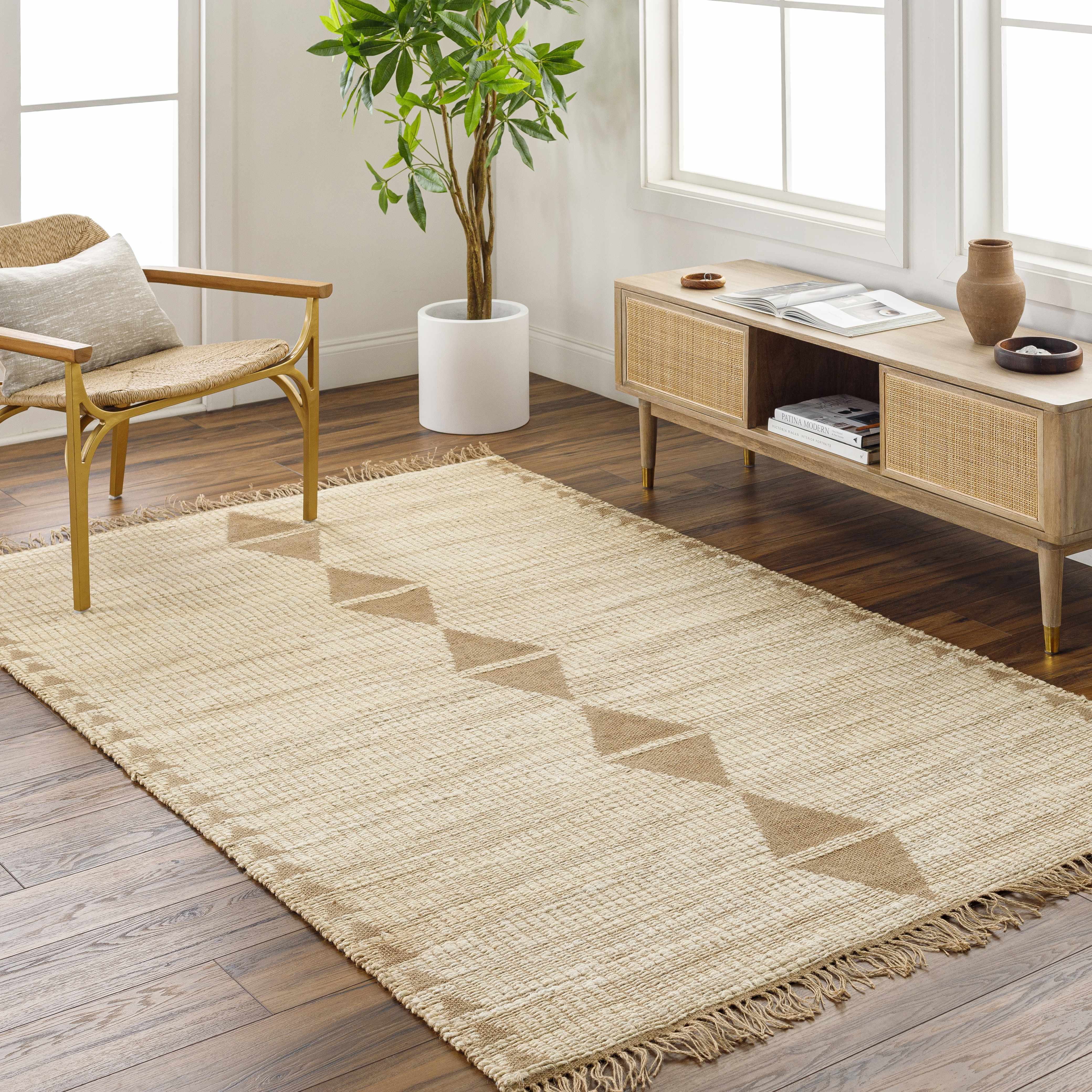 Marie 5' x 7'6in Jute Area Rug - Hauteloom