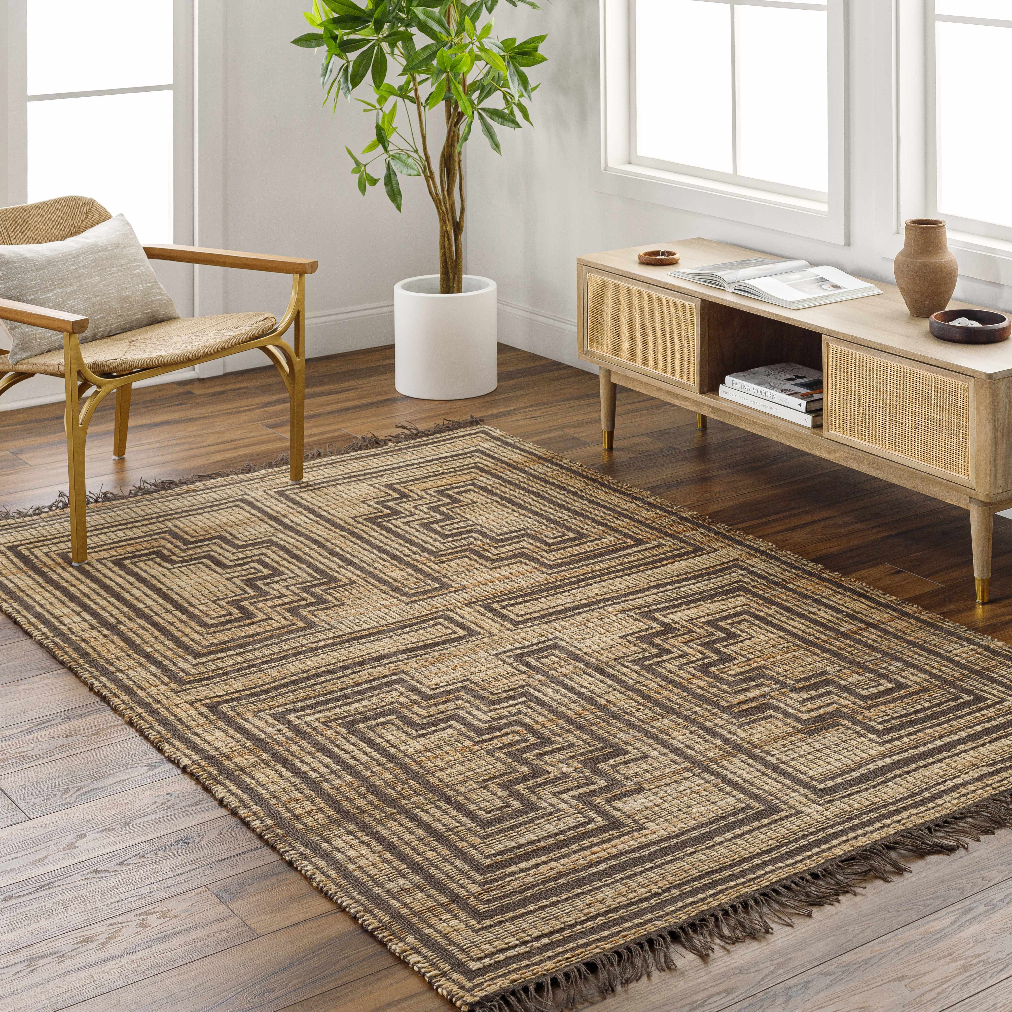 Navid 5' x 7'6in Jute Area Rug - Hauteloom