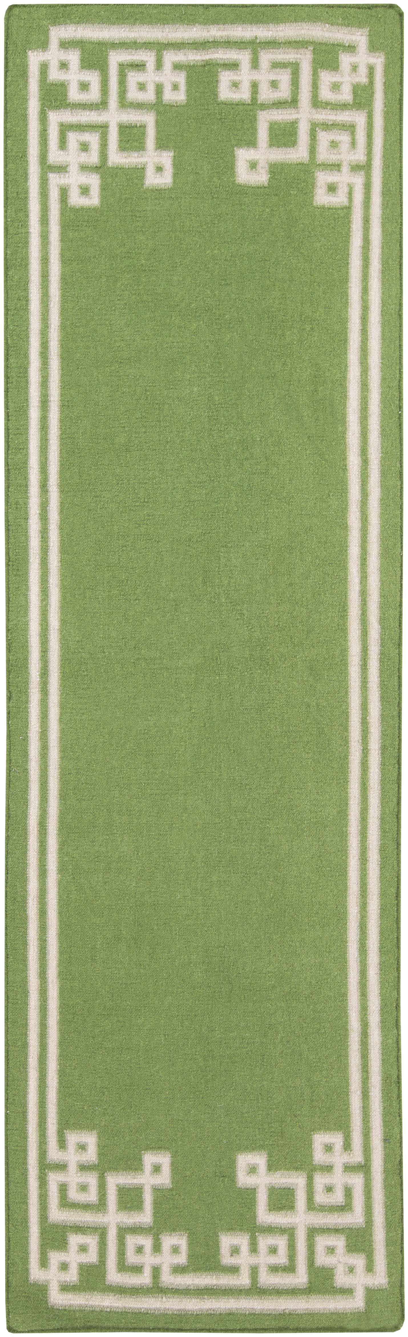 Rosiclare 2'6in x 8' Border Solid Border Wool Runner - Hauteloom