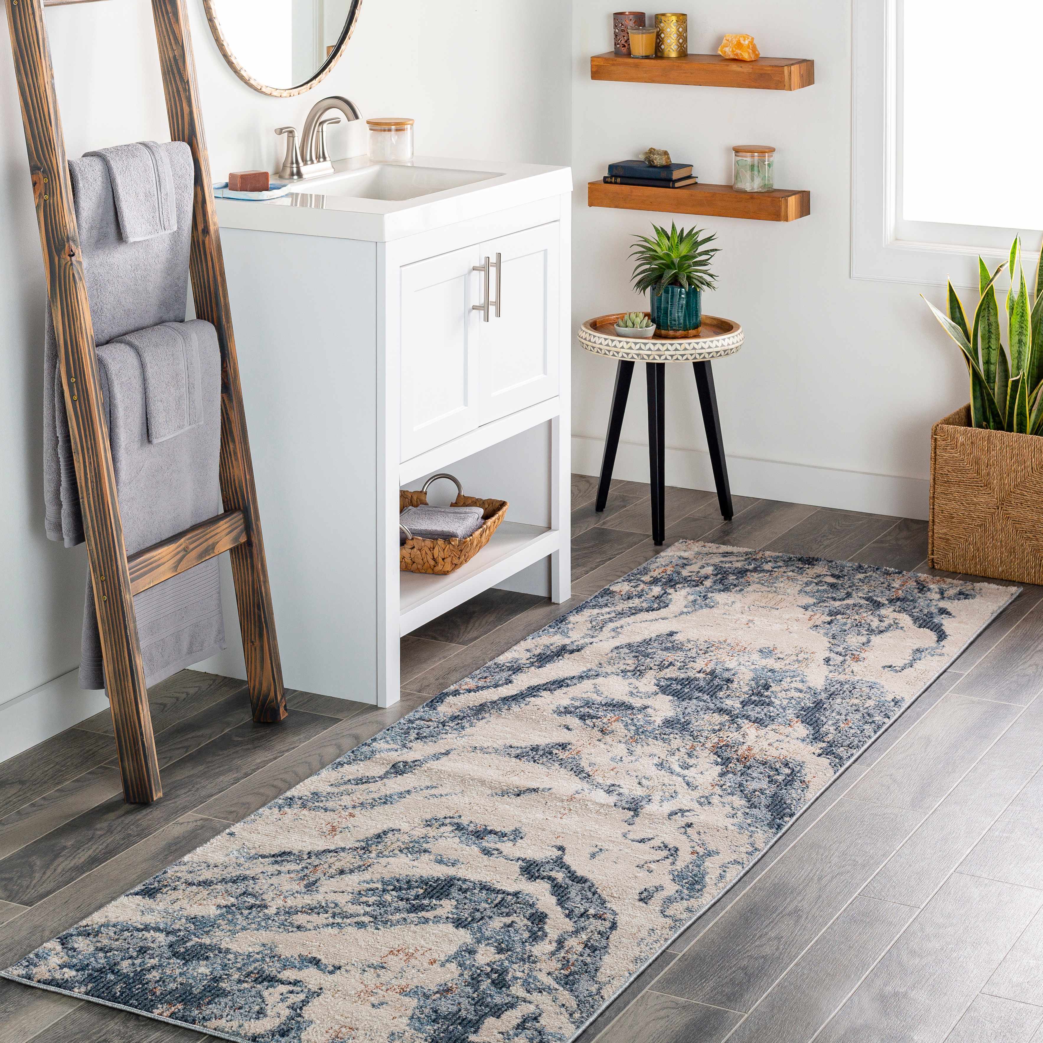 Fullerswood 7'10in Round Modern Contemporary Bohemian Abstract Area Rug - Hauteloom