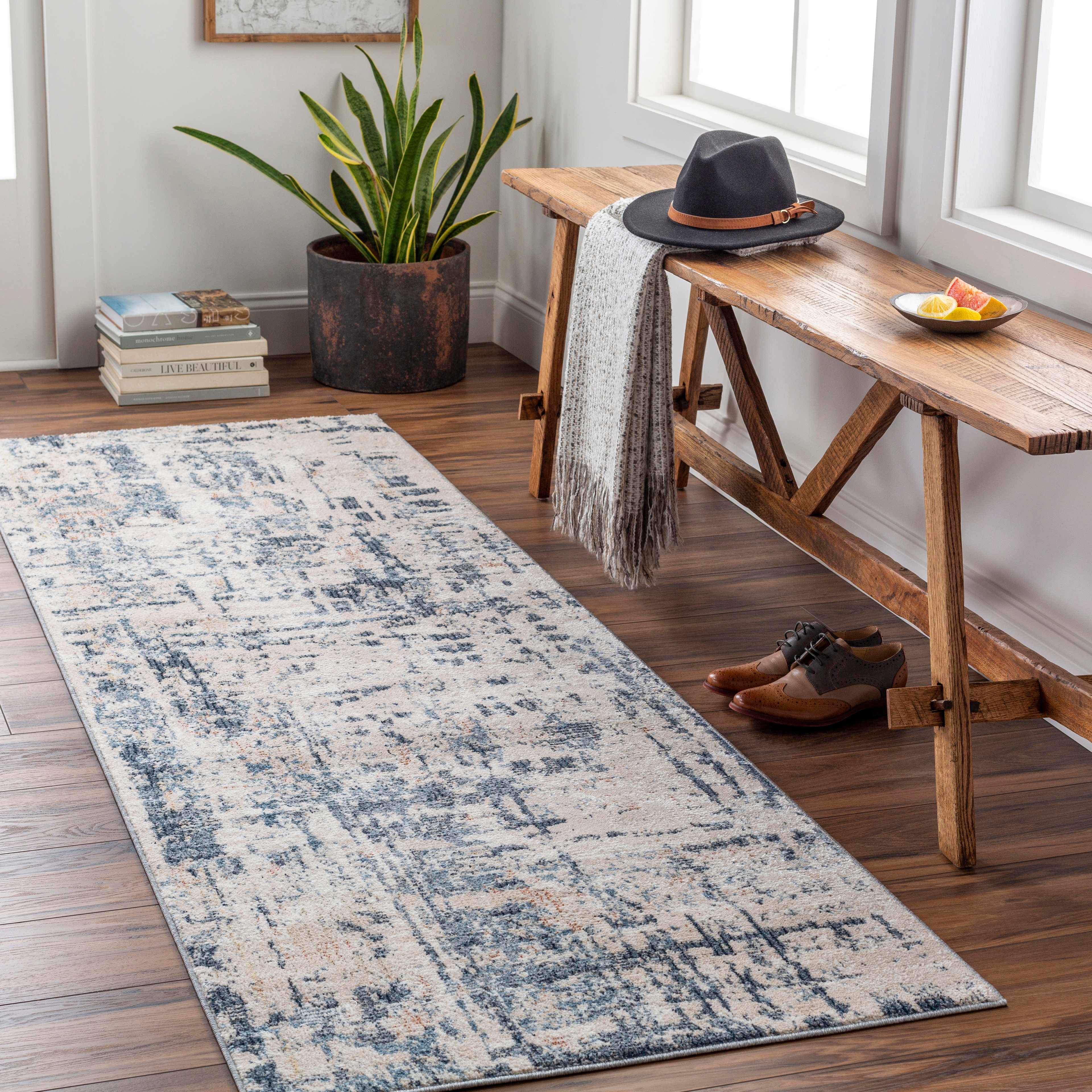 Dalama 7'10in Round Modern Contemporary Bohemian Abstract Area Rug - Hauteloom