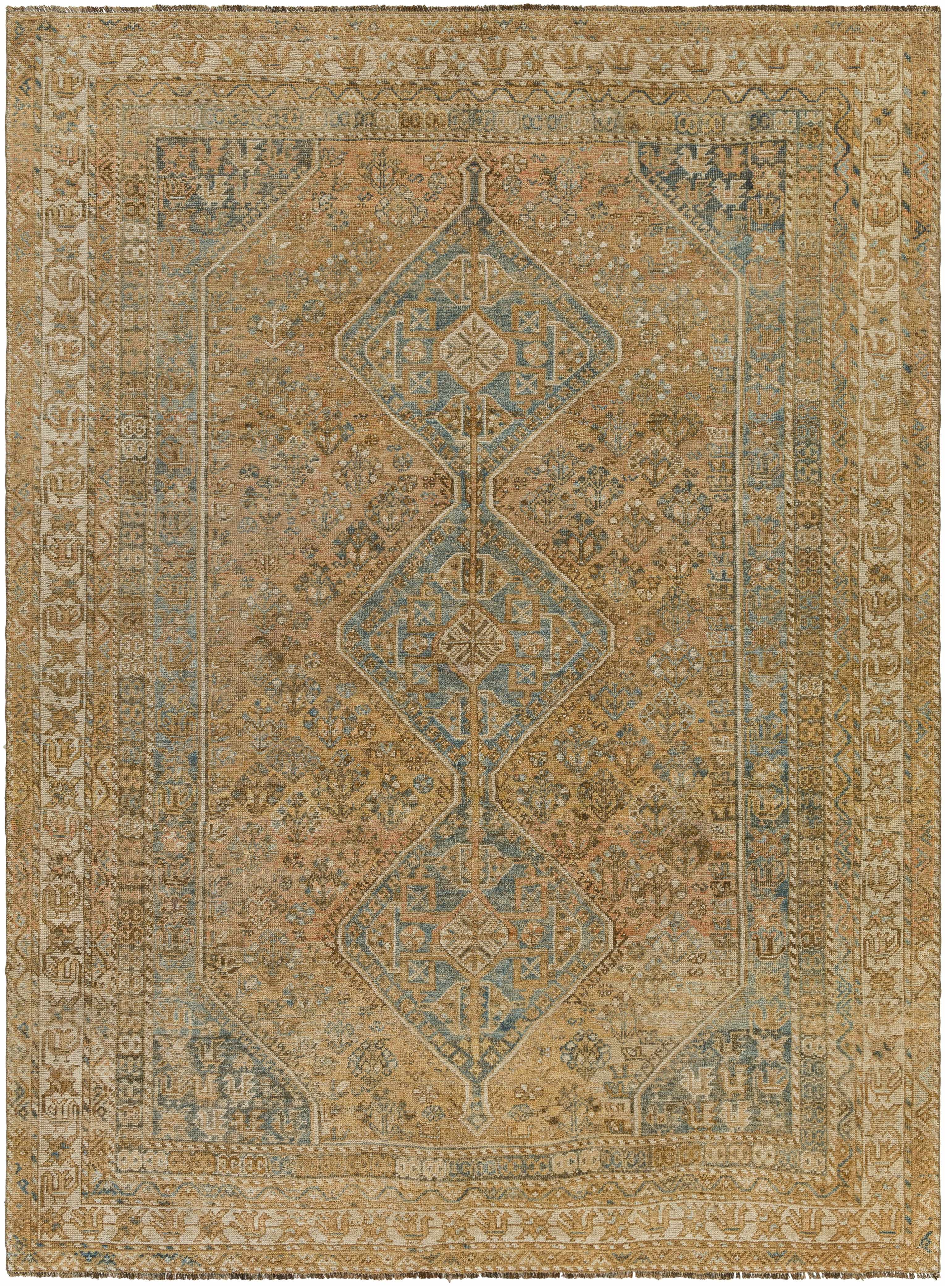 Nasya 6'11in x 9'5in Traditional Wool Area Rug - Hauteloom