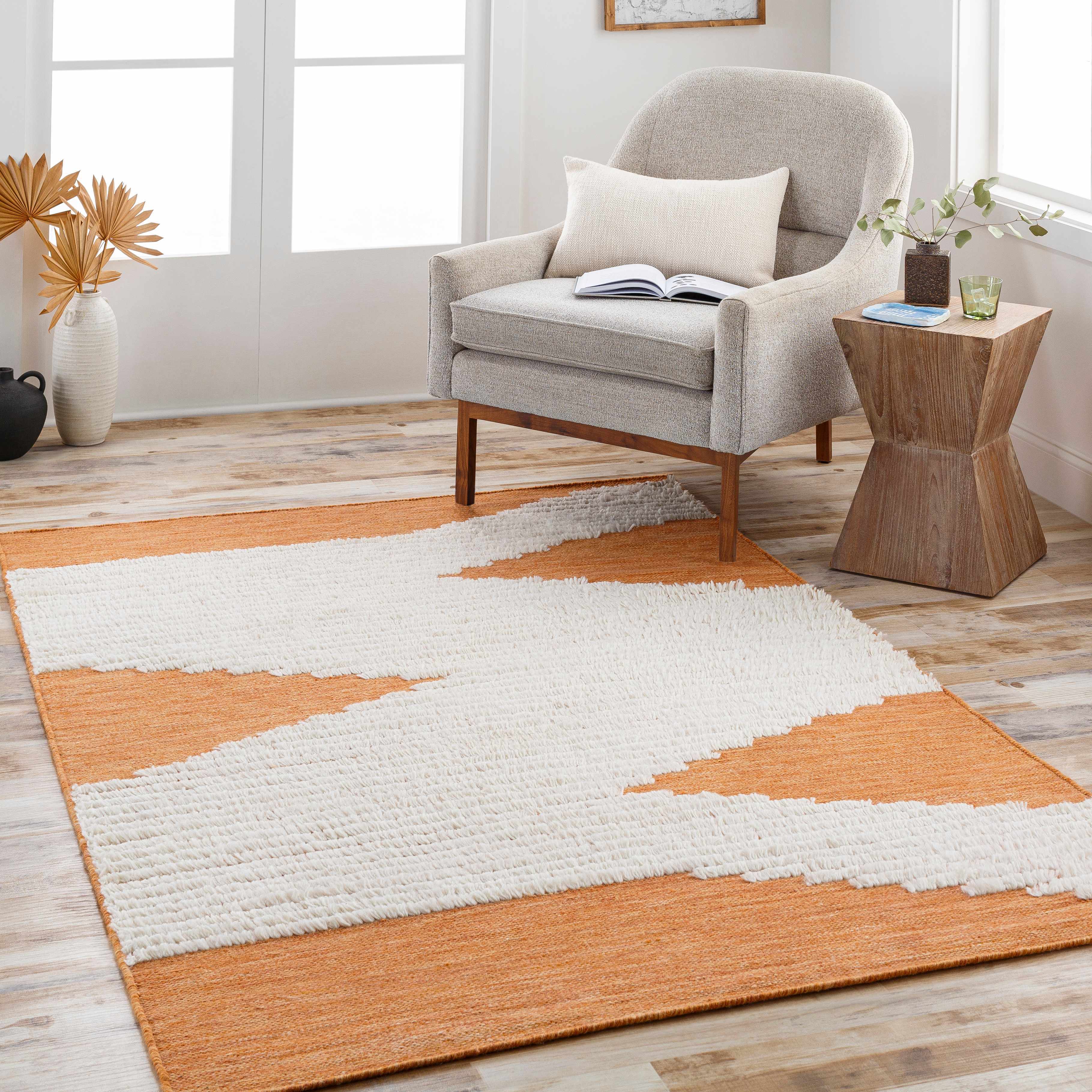 Milagros 3' x 5' Handmade Wool Moroccan Wool Area Rug - Hauteloom