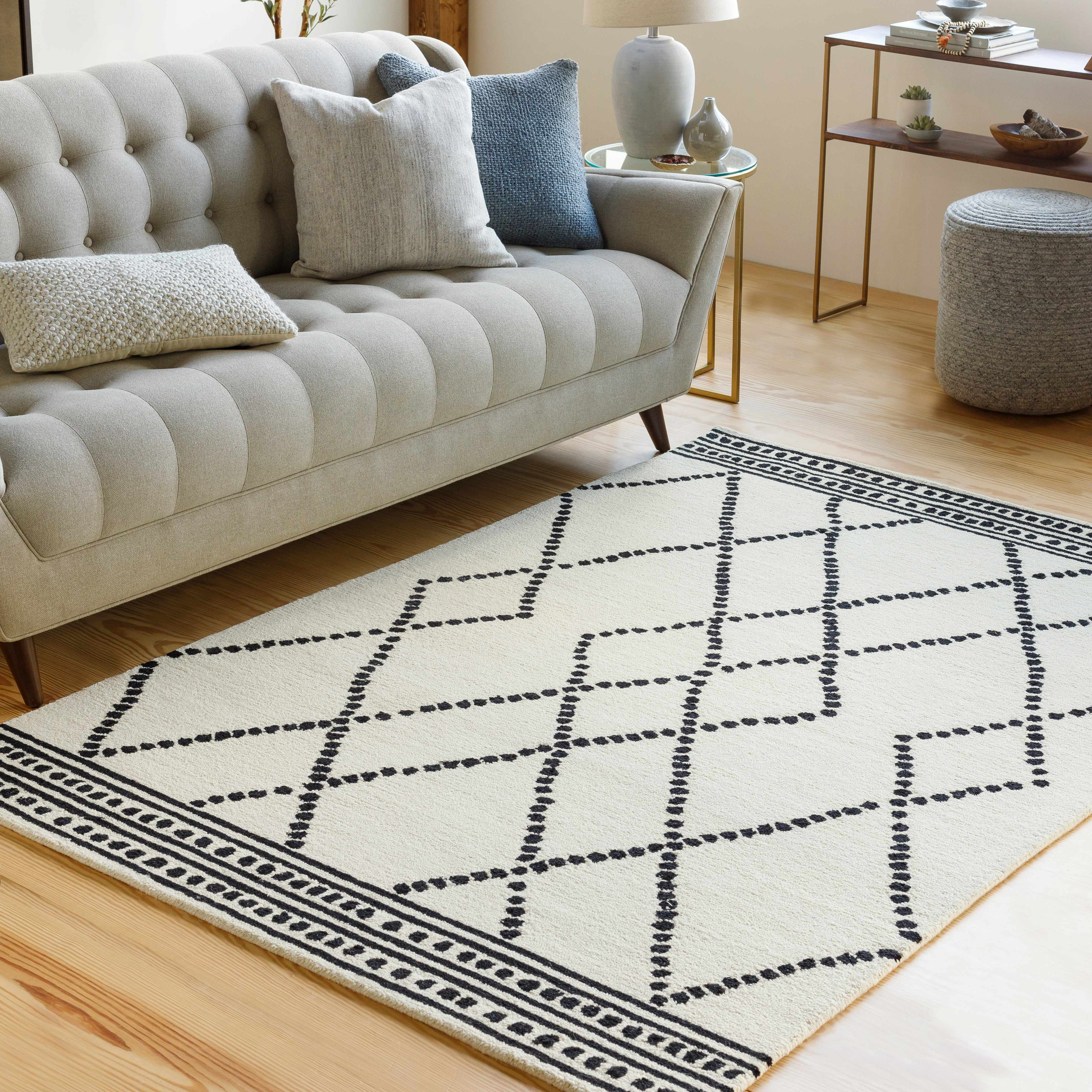Tamayo 8' x 10' Modern Moroccan Farmhouse Wool Area Rug - Hauteloom