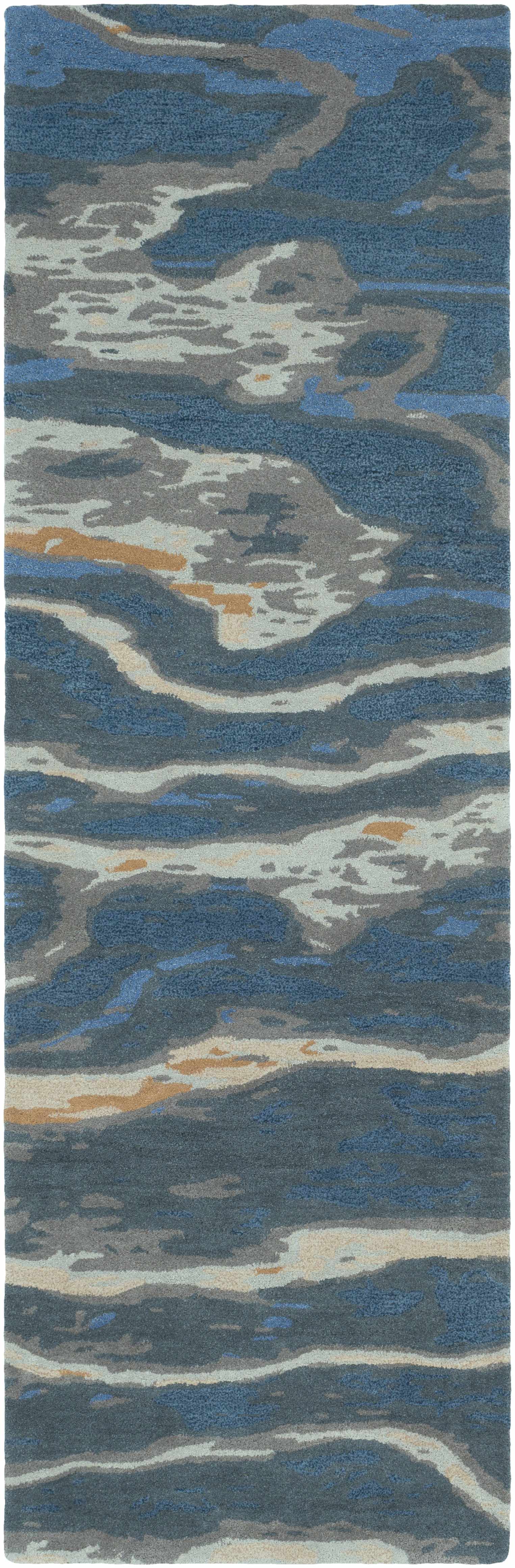 Maida 2'6in x 8' Modern Wool Runner - Hauteloom