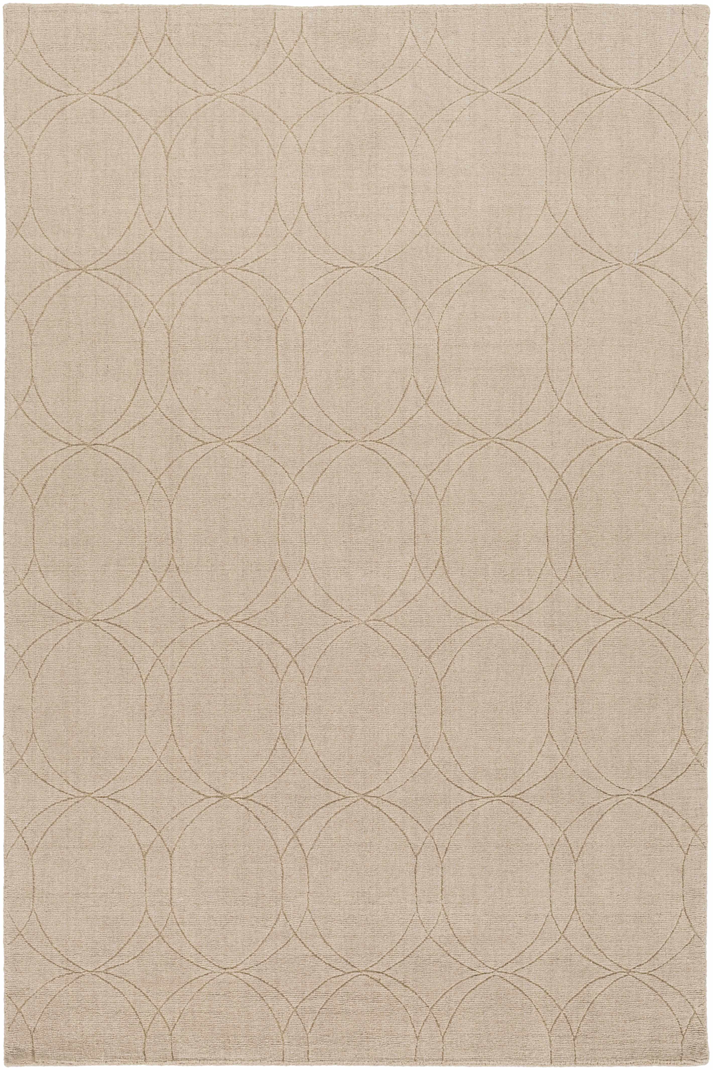 Rolfe 5' x 7'6in Solid & Border Wool Area Rug - Hauteloom