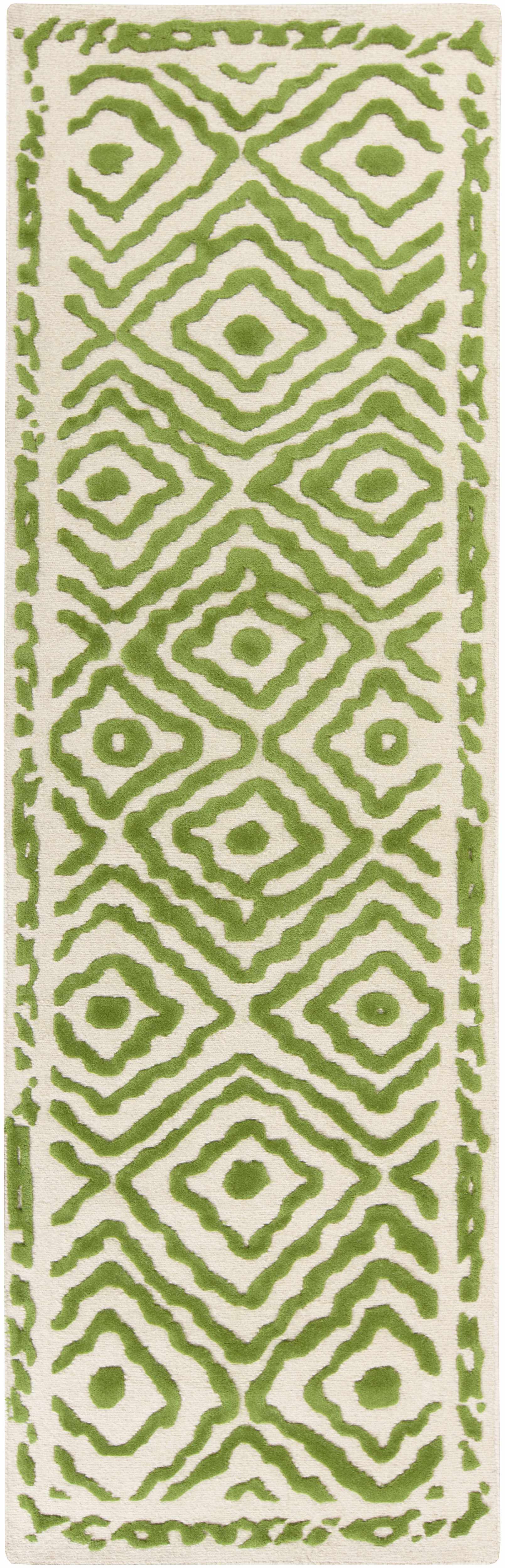 Morehead 2'6in x 8' Modern Contemporary Abstract Bohemian Wool Runner - Hauteloom