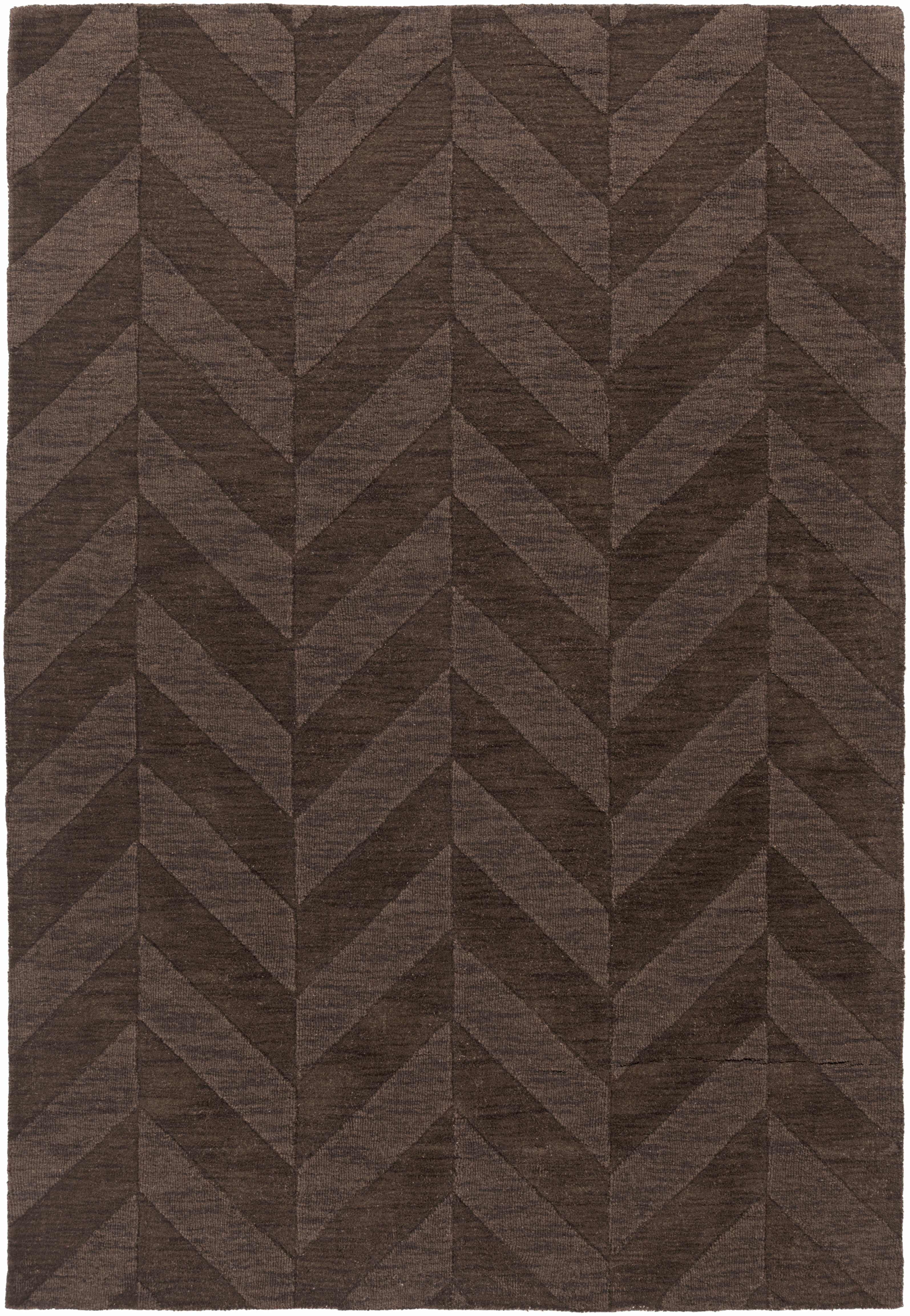 Summertown 10' x 14' Solid & Border Modern Trellis Wool Area Rug - Hauteloom