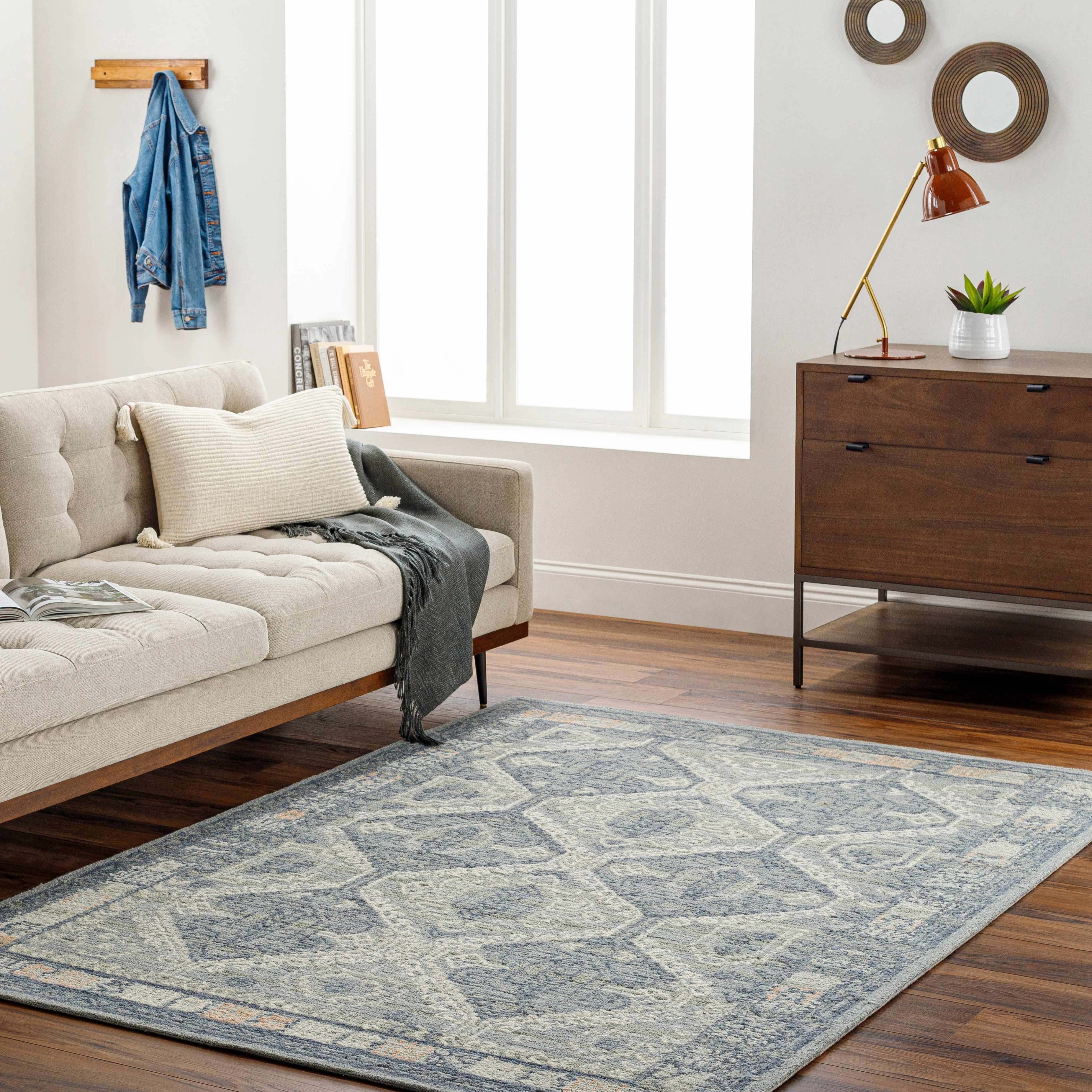 Doman 5' x 7'6in Wool Area Rug - Hauteloom