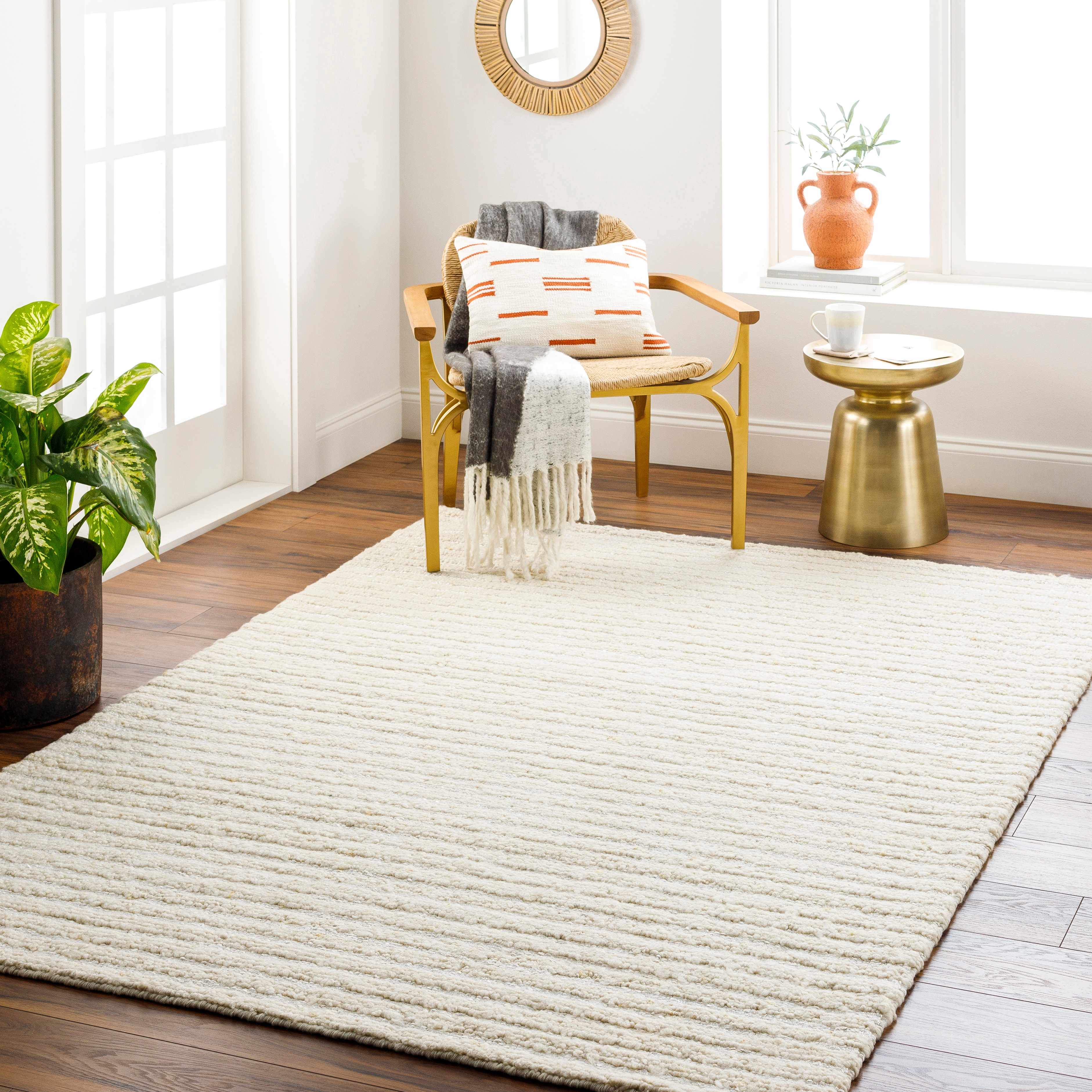 Debra 5' x 7'6in Wool Area Rug - Hauteloom