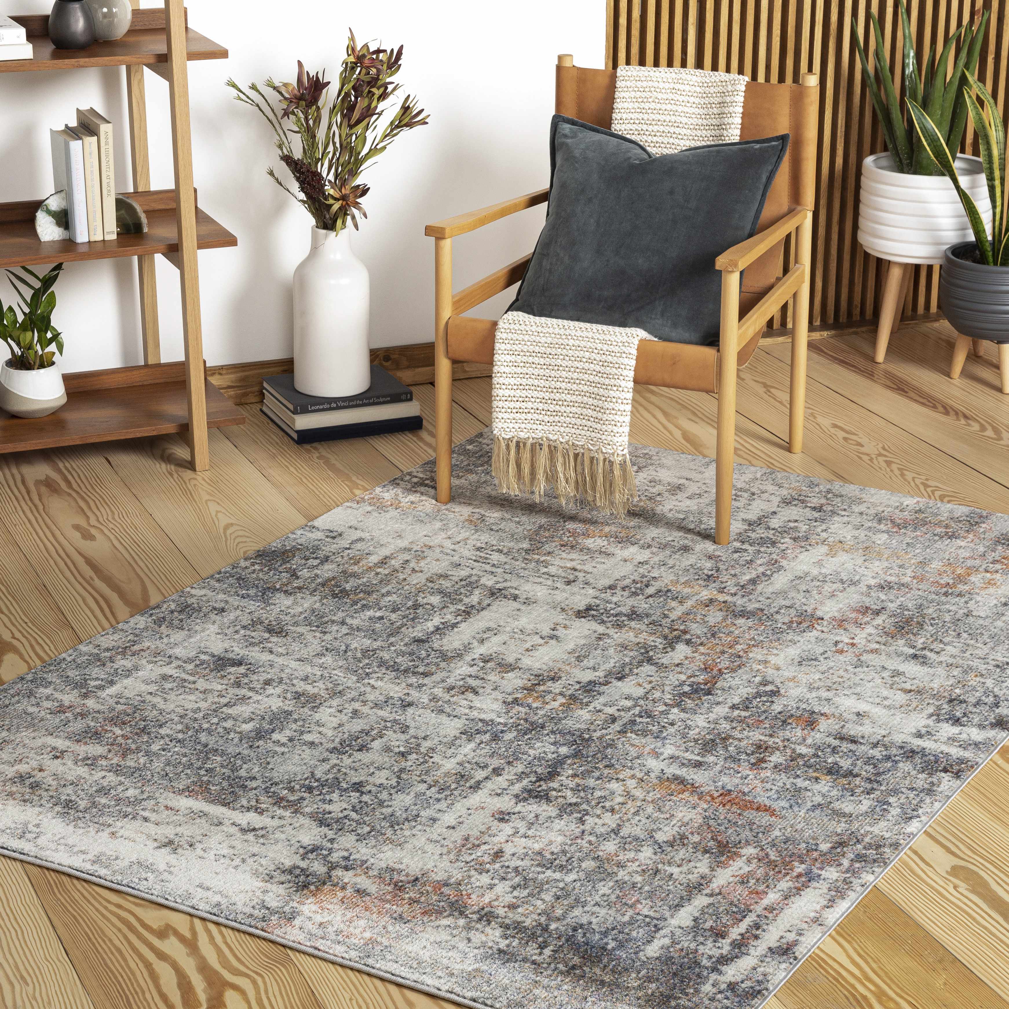 Lobong 5'3in x 7' Modern Contemporary Bohemian Abstract Area Rug - Hauteloom