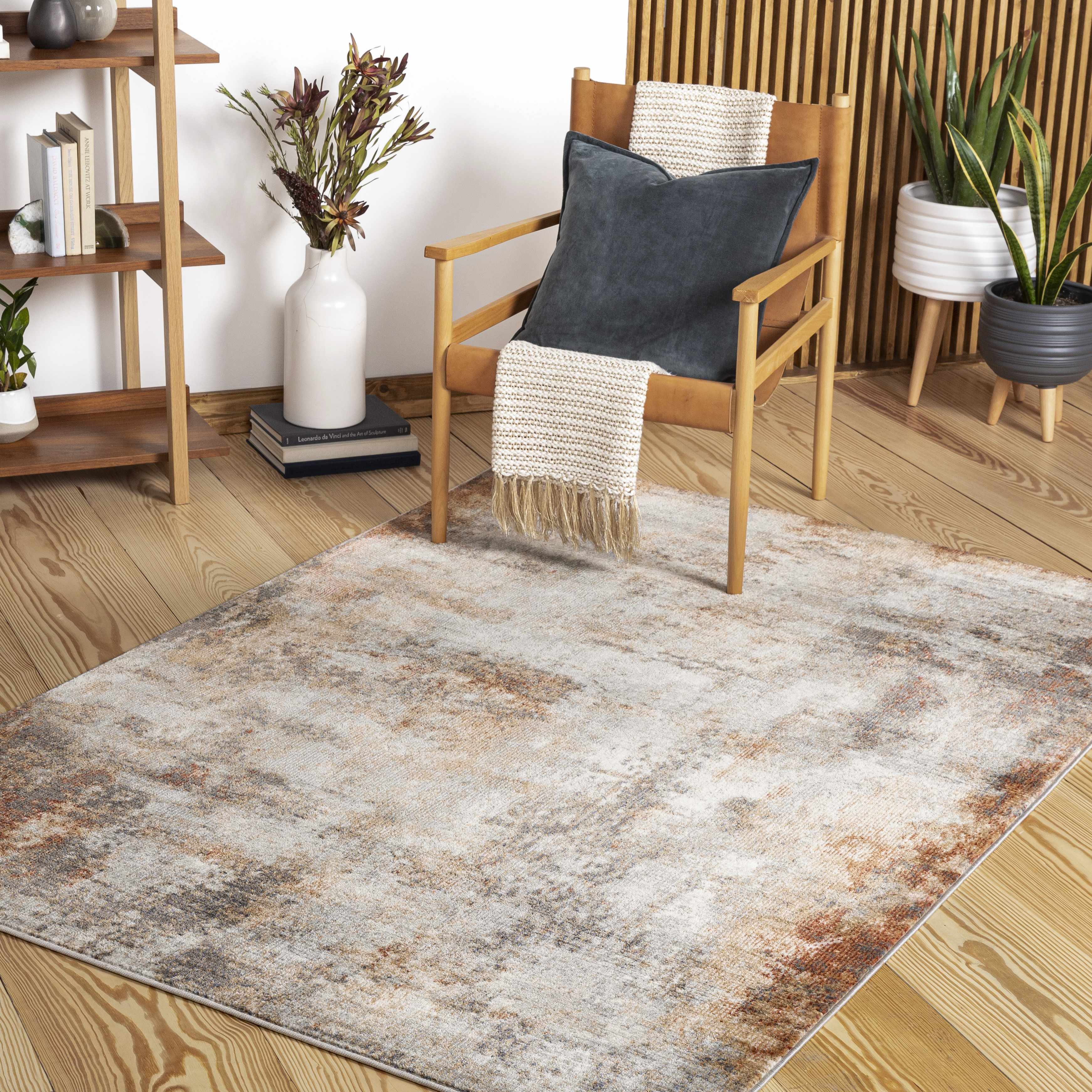 Vryburg 5'3in x 7' Modern Contemporary Bohemian Abstract Area Rug - Hauteloom