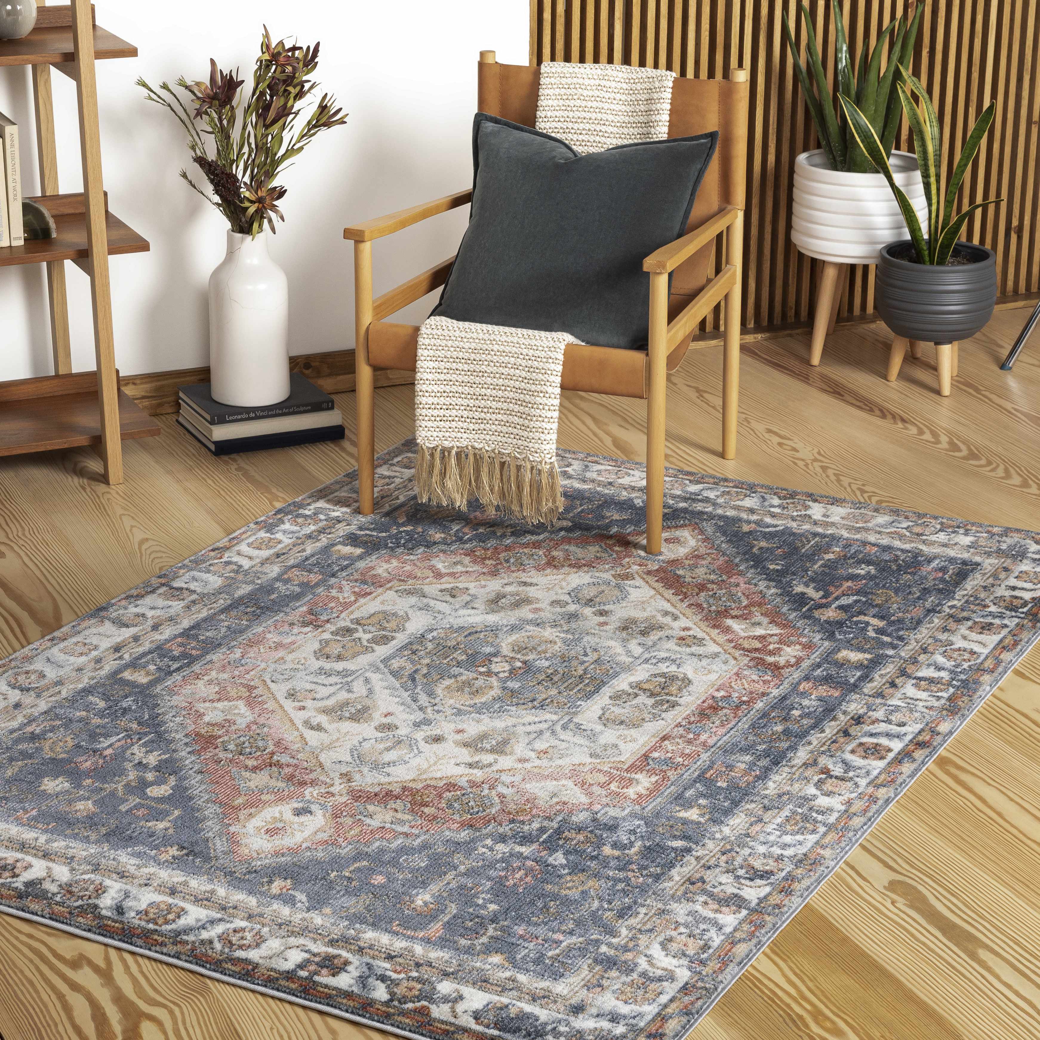 Kamloops 5'3in x 7' Traditional Updated Traditional Farmhouse Area Rug - Hauteloom