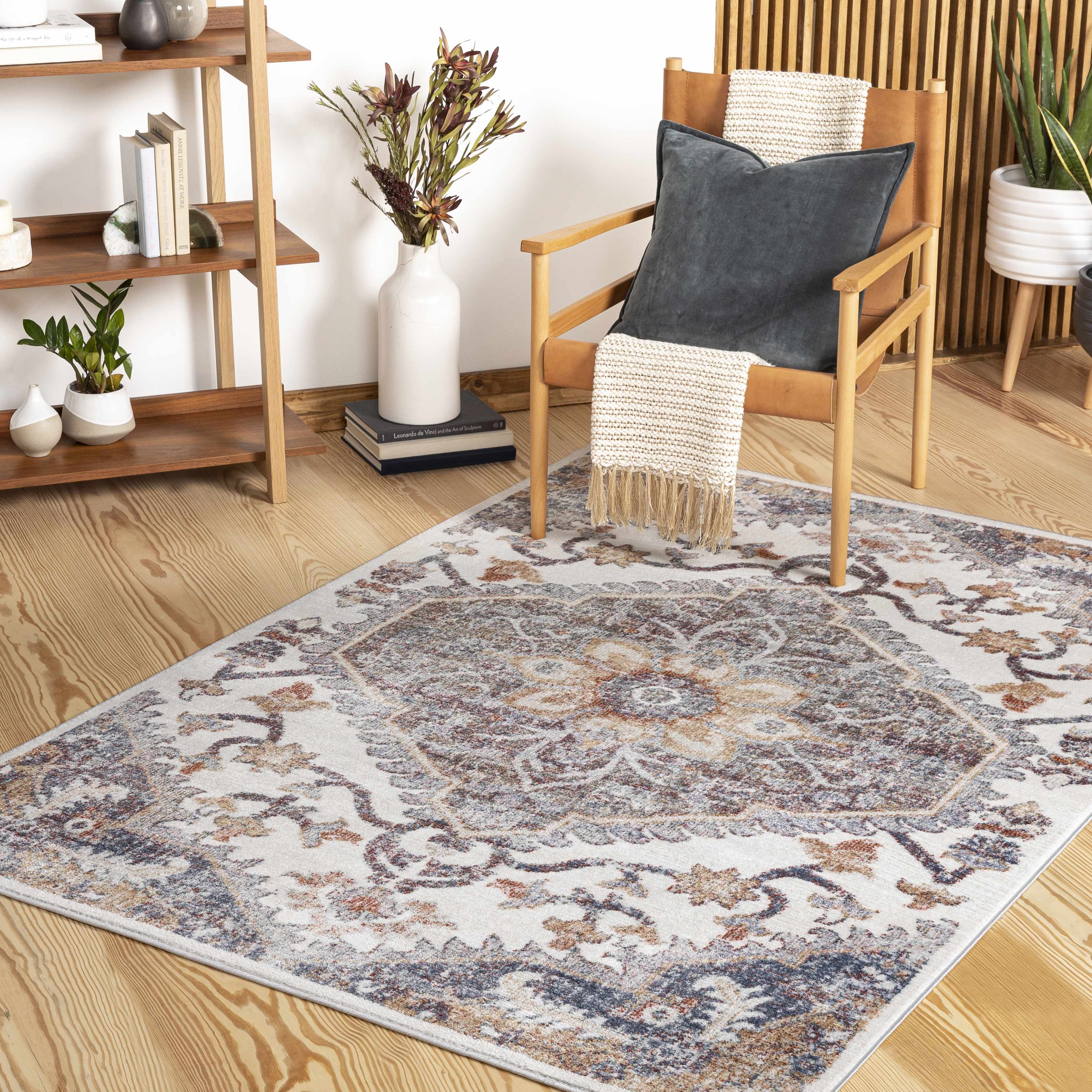 Vanier 5'3in x 7' Traditional Updated Traditional Farmhouse Area Rug - Hauteloom