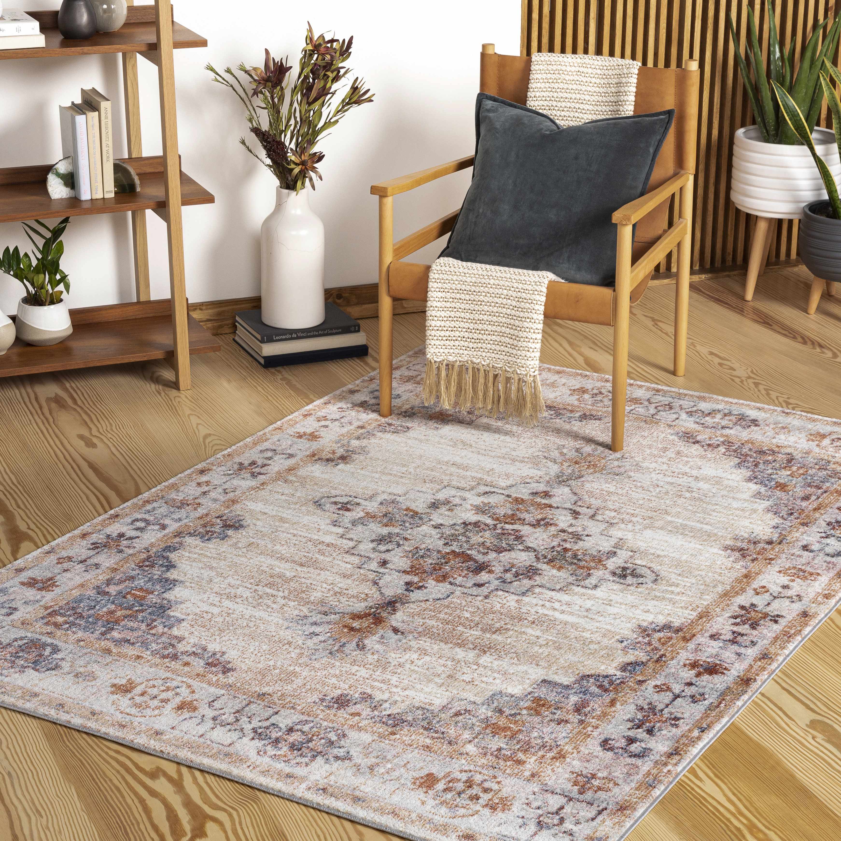 Mungo 5'3in x 7' Traditional Updated Traditional Farmhouse Area Rug - Hauteloom