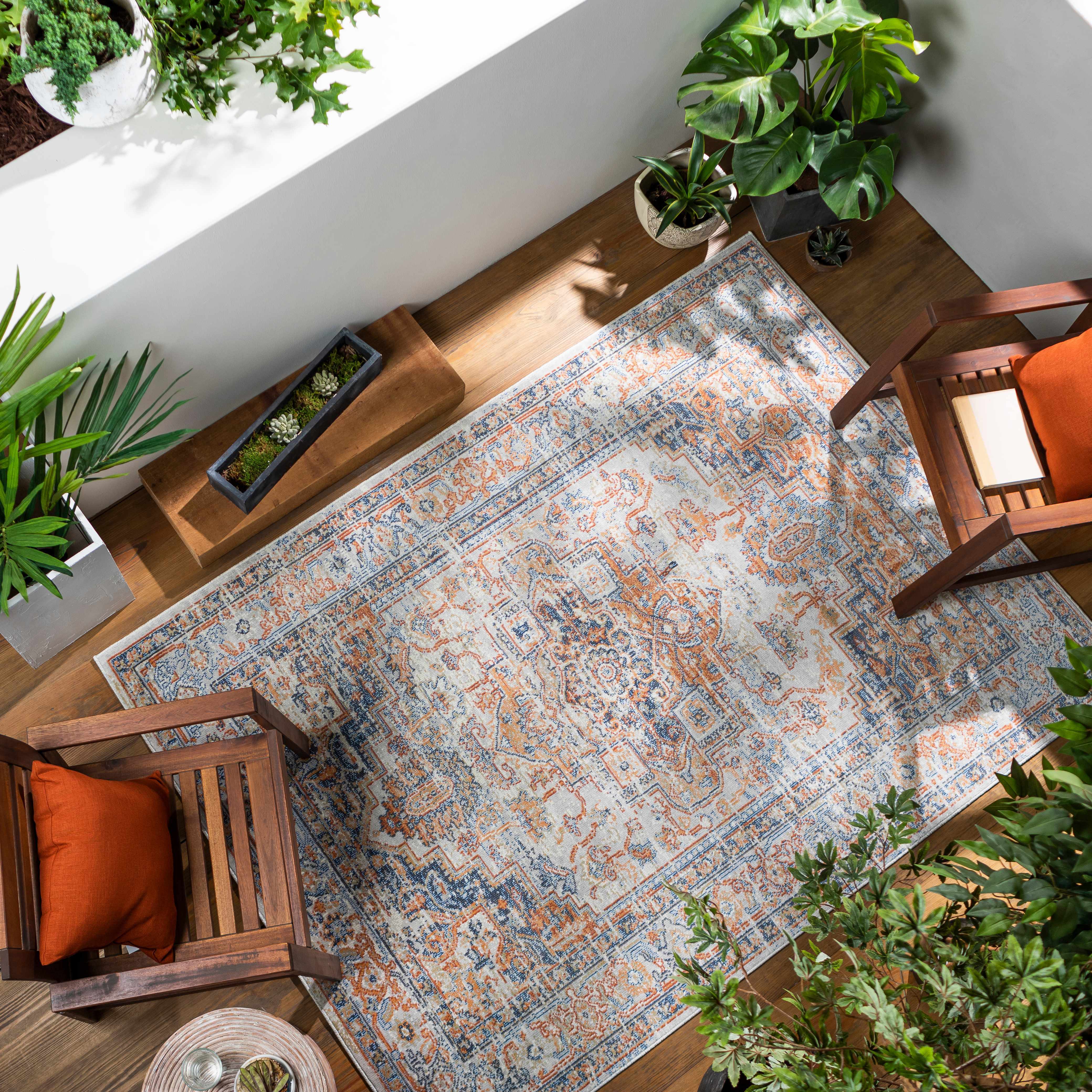 Horbury 8'10in x 12' Traditional Outdoor Area Rug - Hauteloom