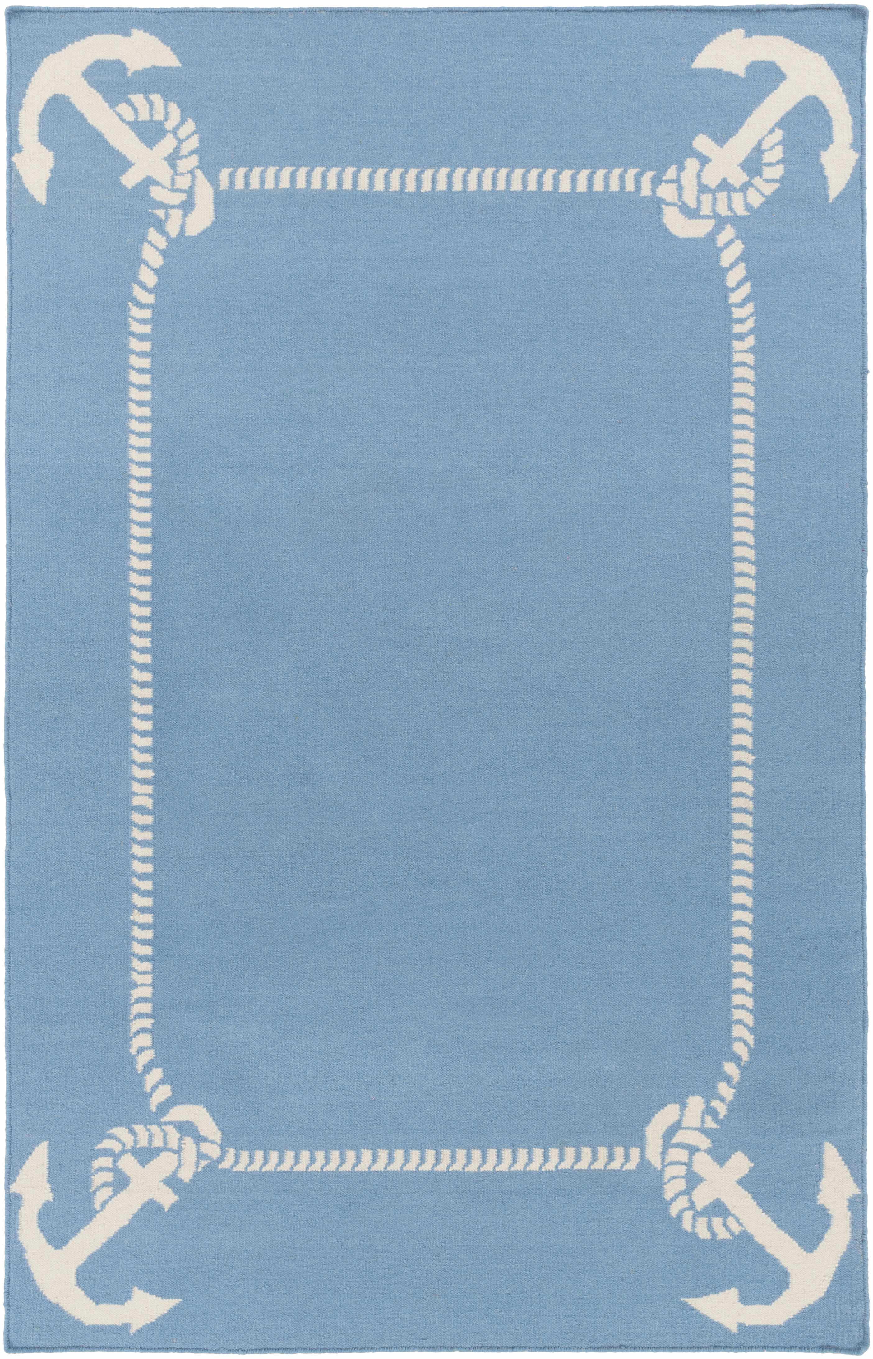 Sinsinawa 9' x 13' Coastal Beach Wool Area Rug - Hauteloom