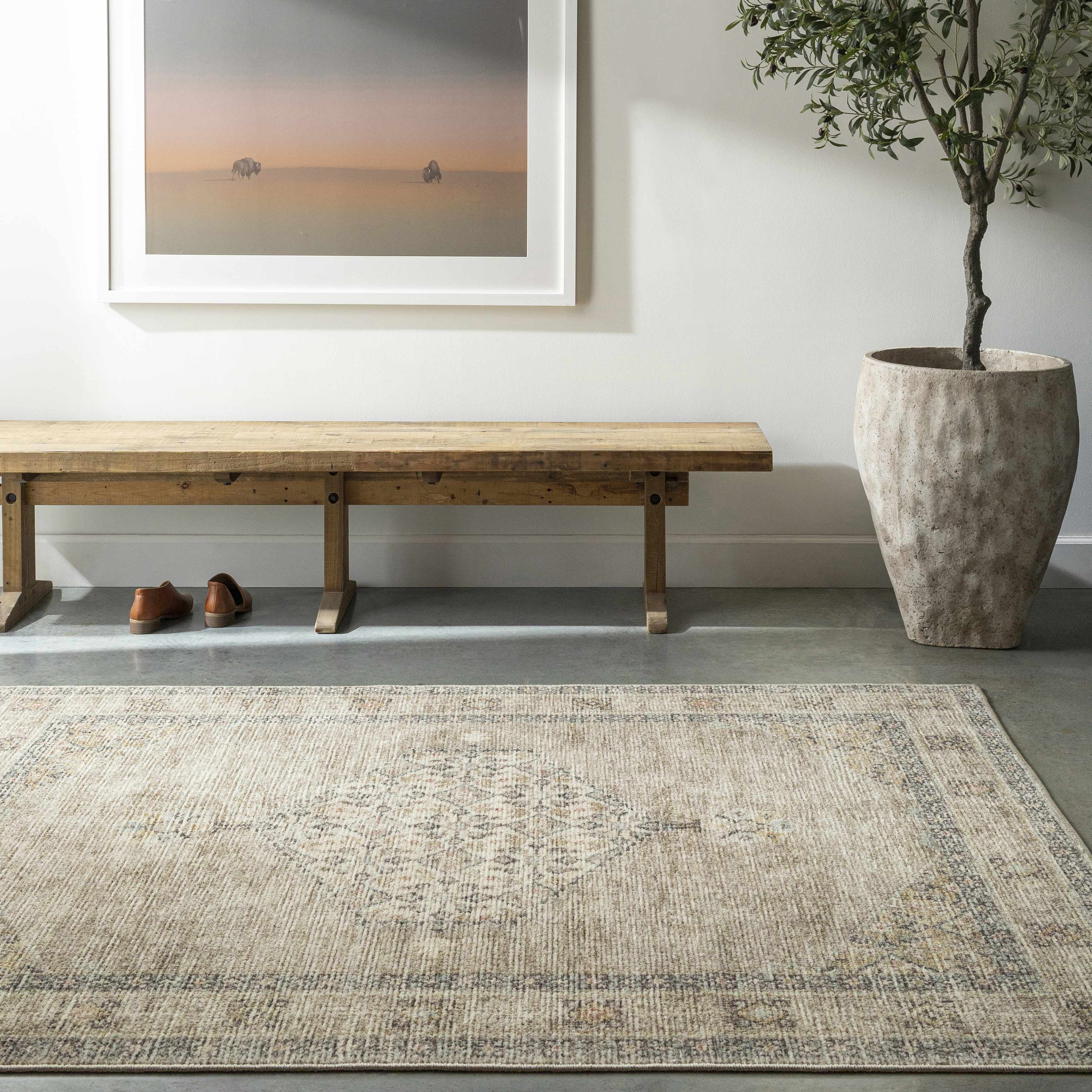 Haide 6'7in x 9' Traditional Area Rug - Hauteloom