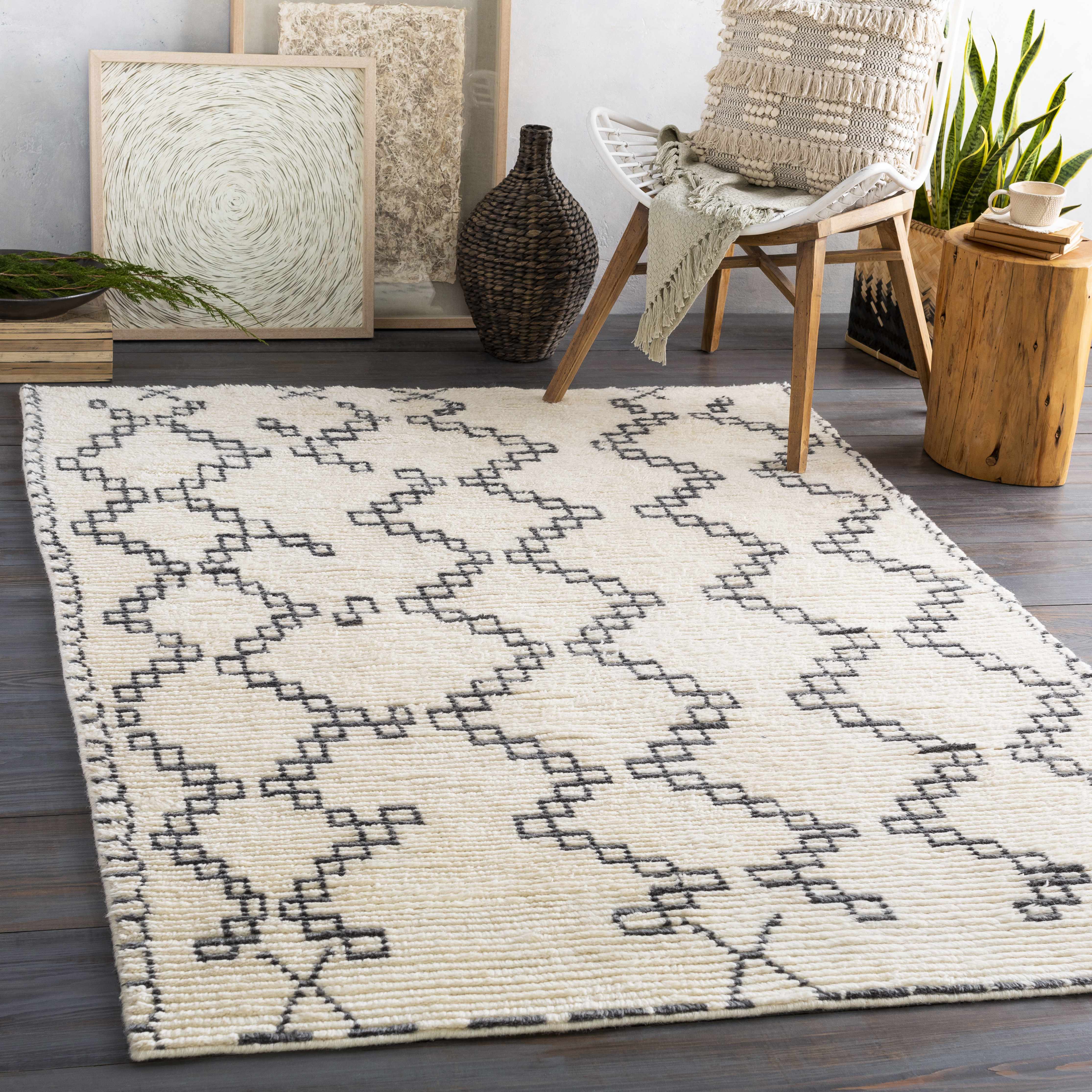 Wardell 3' x 5' Modern NZ Wool Area Rug - Hauteloom