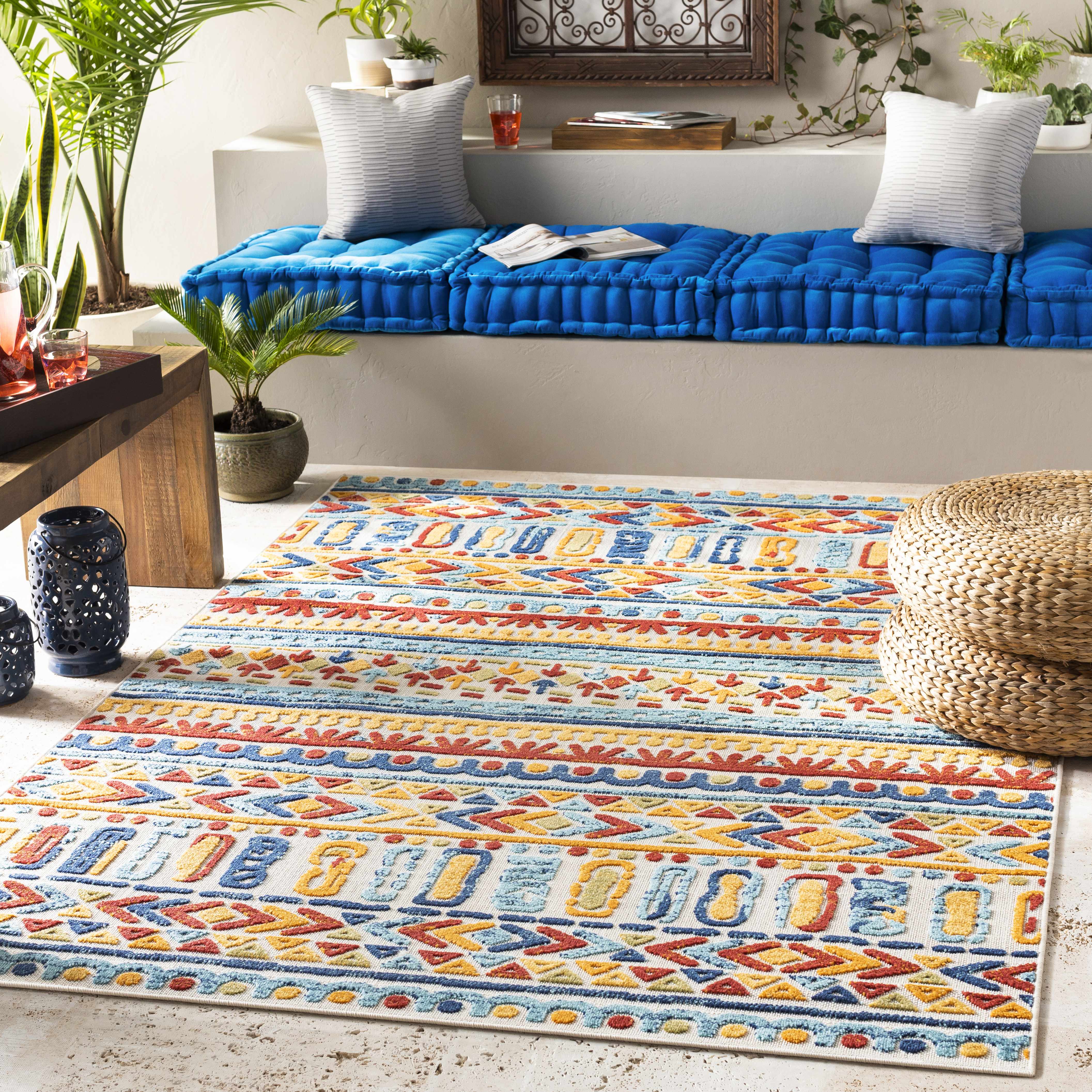 Maxie 5'3in x 7'3in Modern Outdoor Area Rug - Hauteloom