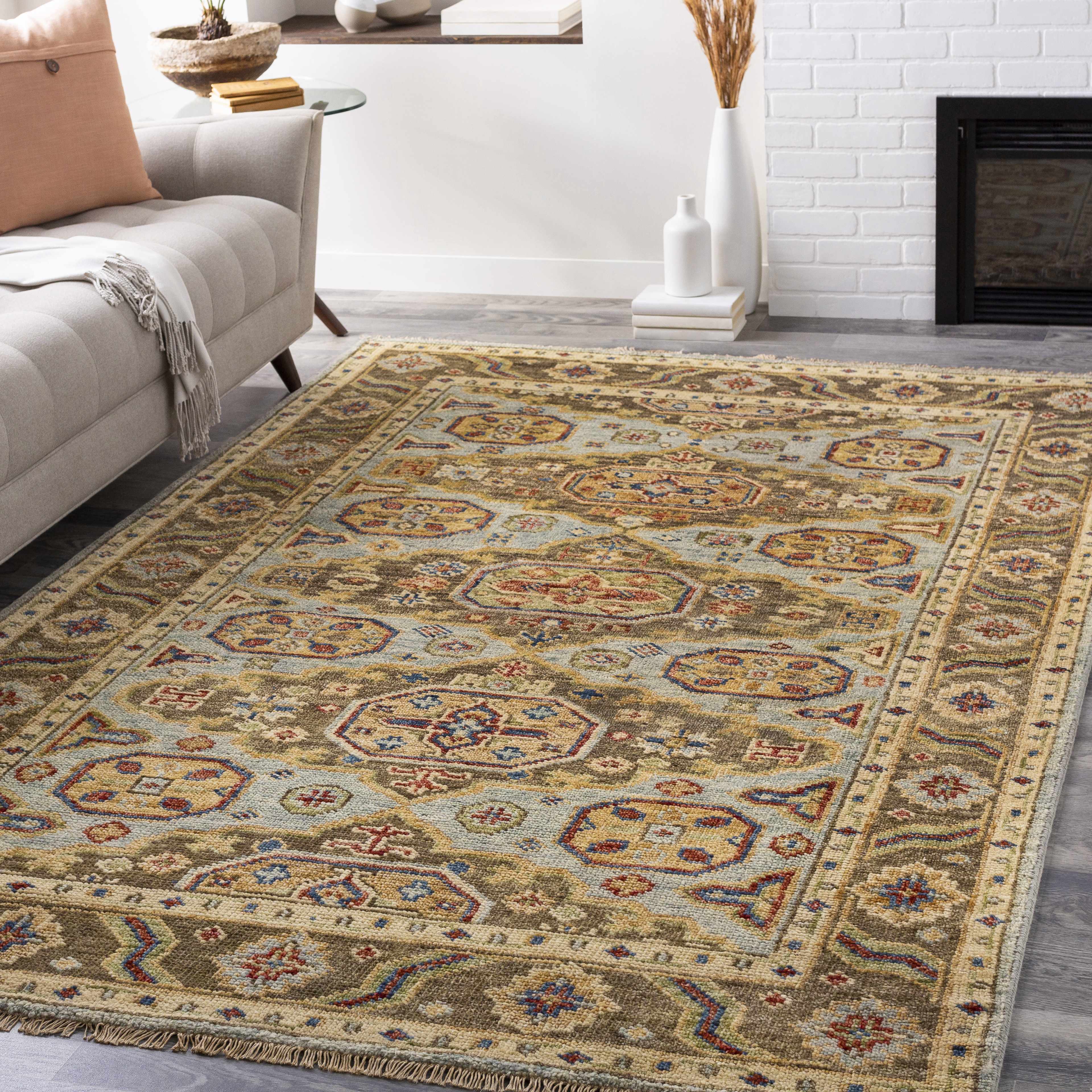 Temvik 8' x 10' Bohemian/ Handmade Updated Farmhouse NZ Wool Area Rug - Hauteloom