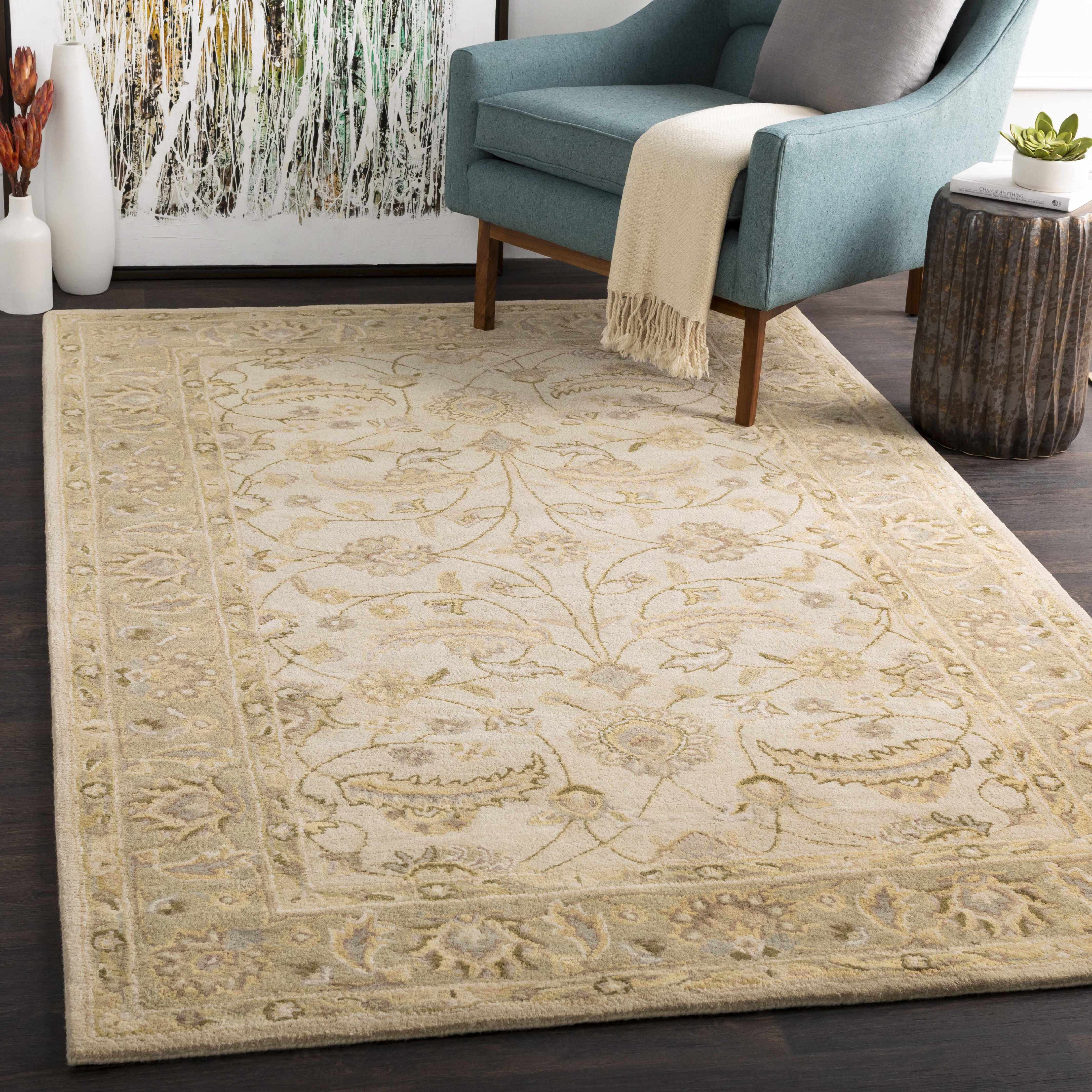 Holden 2' x 4' Hearth Traditional Wool Area Rug - Hauteloom