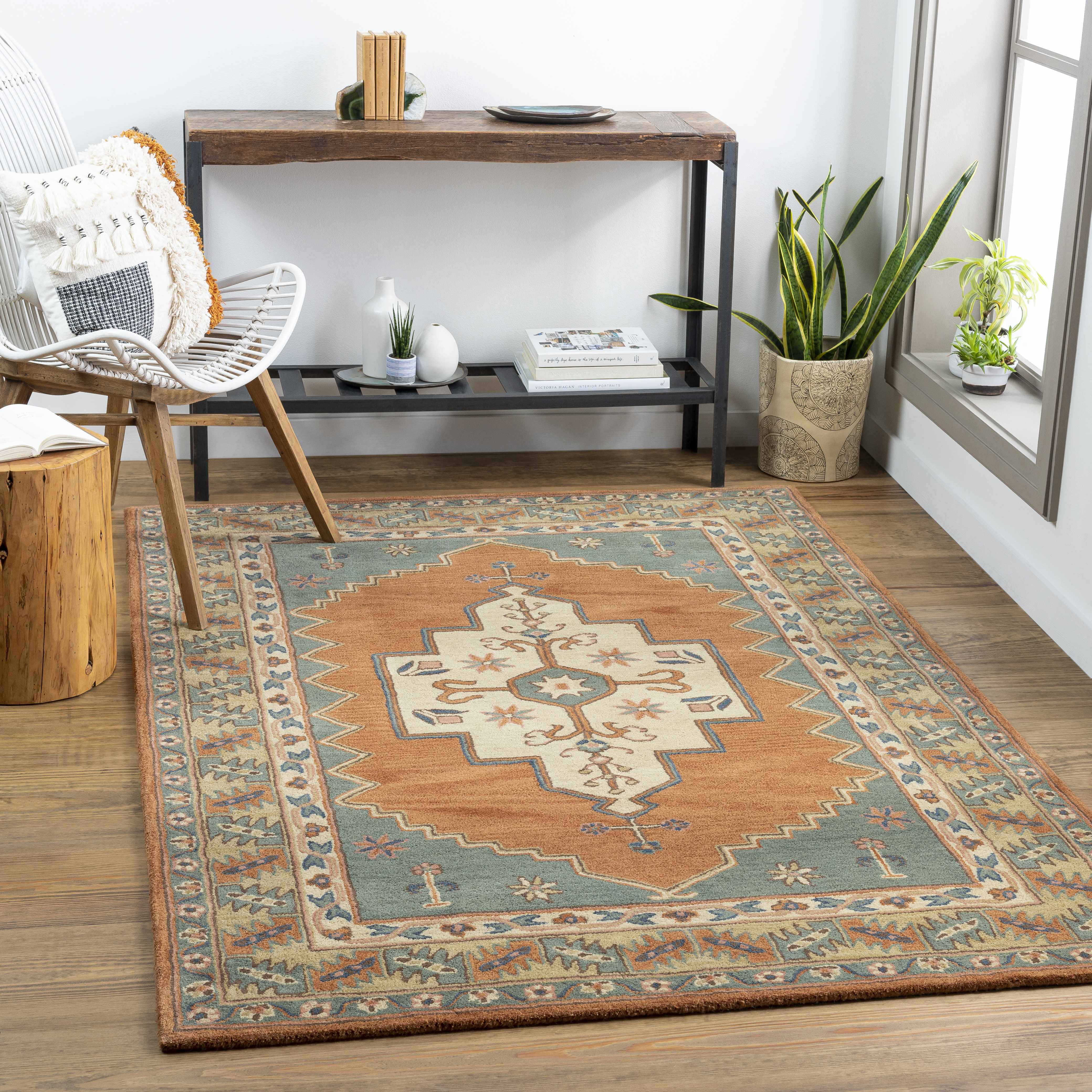 Hayti 9' x 12' Traditional Wool Area Rug - Hauteloom