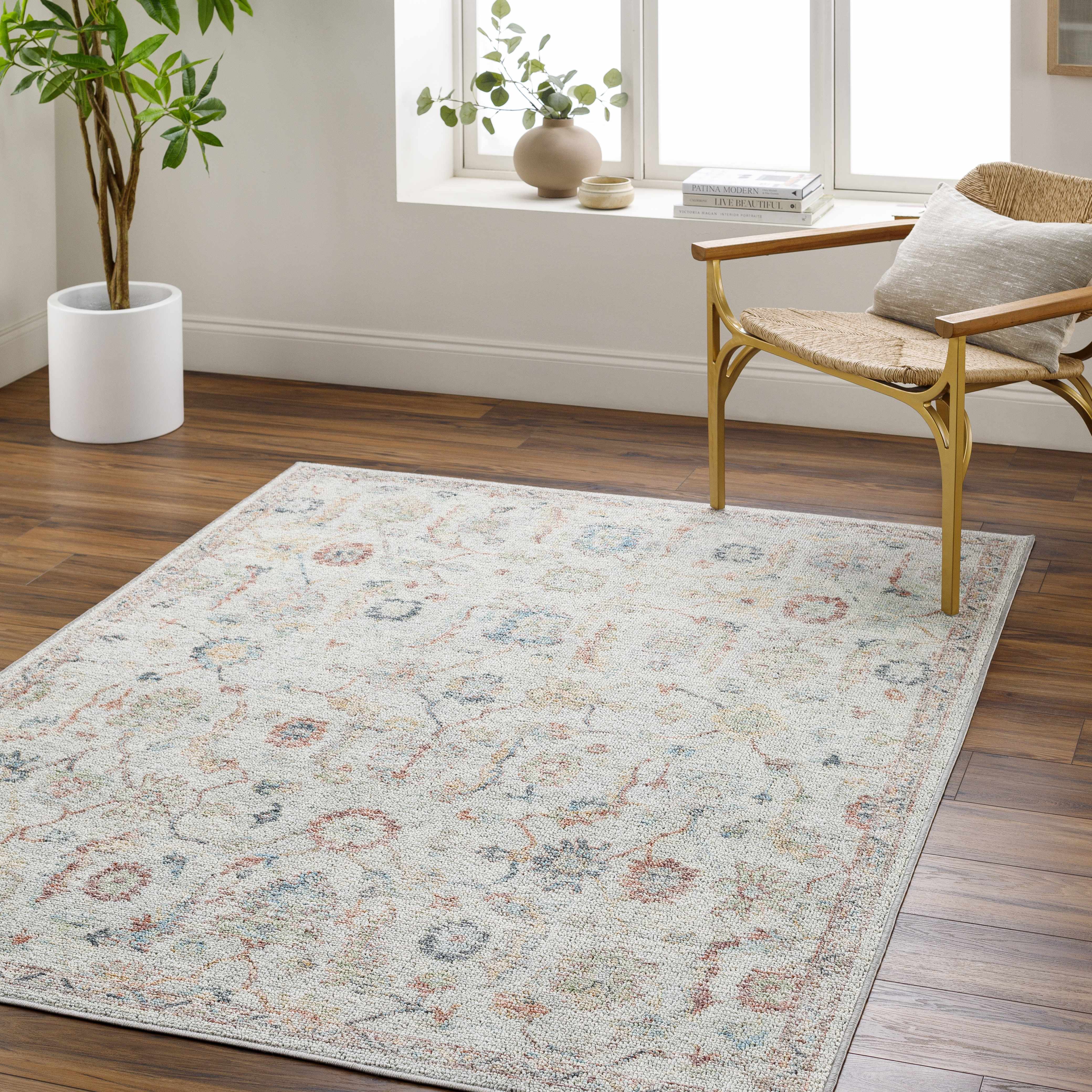 Piera 6'7in x 9' Washable Area Rug - Hauteloom