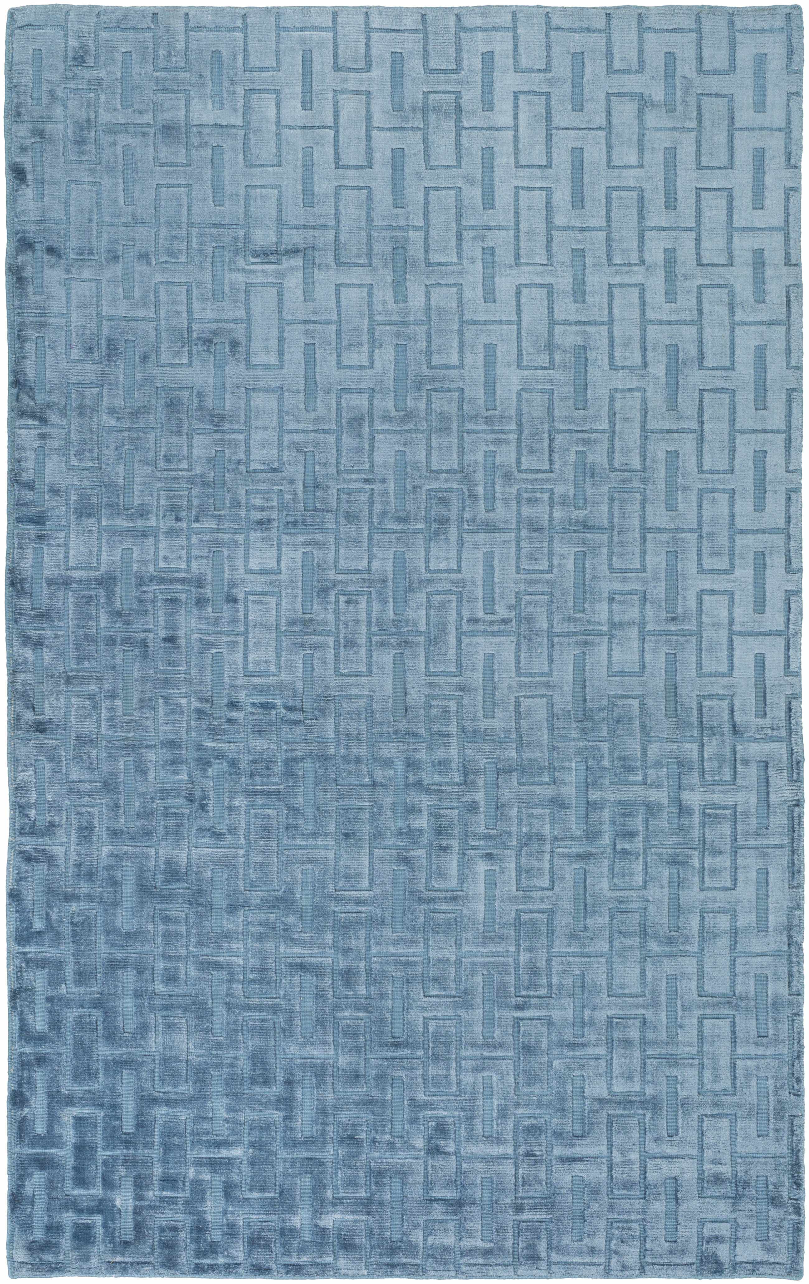 Quealy 3'3in x 5'3in Solid & Border Solid Stripes Area Rug - Hauteloom