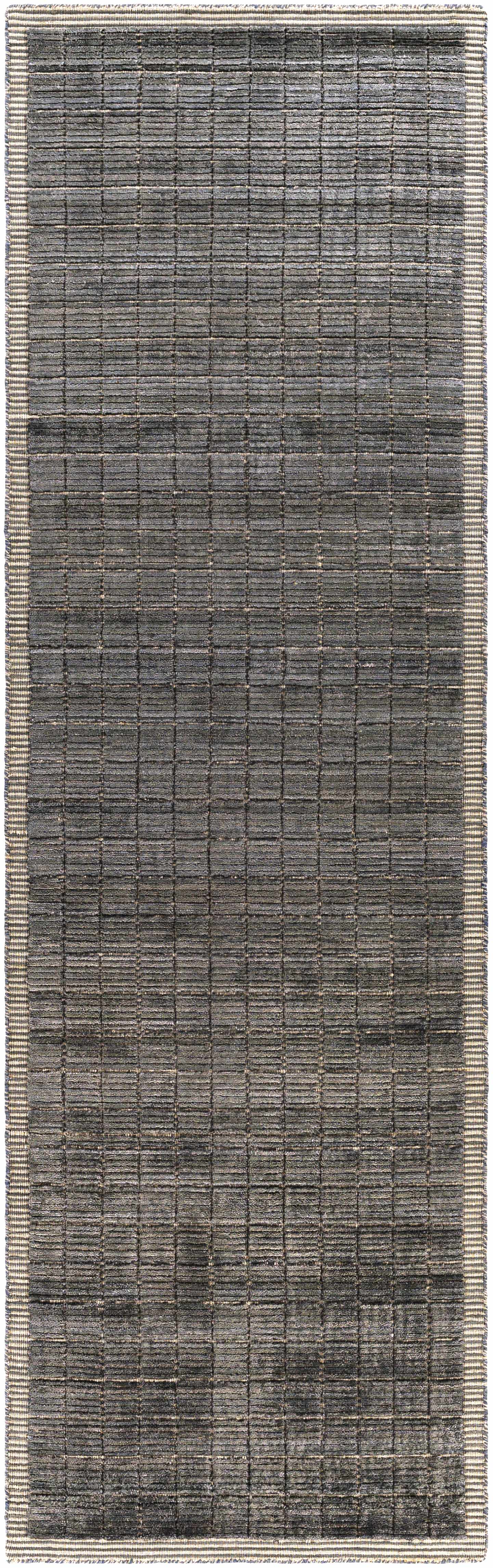 Tandag 2'6in x 8' Modern Solid Wool Handmade Runner - Hauteloom