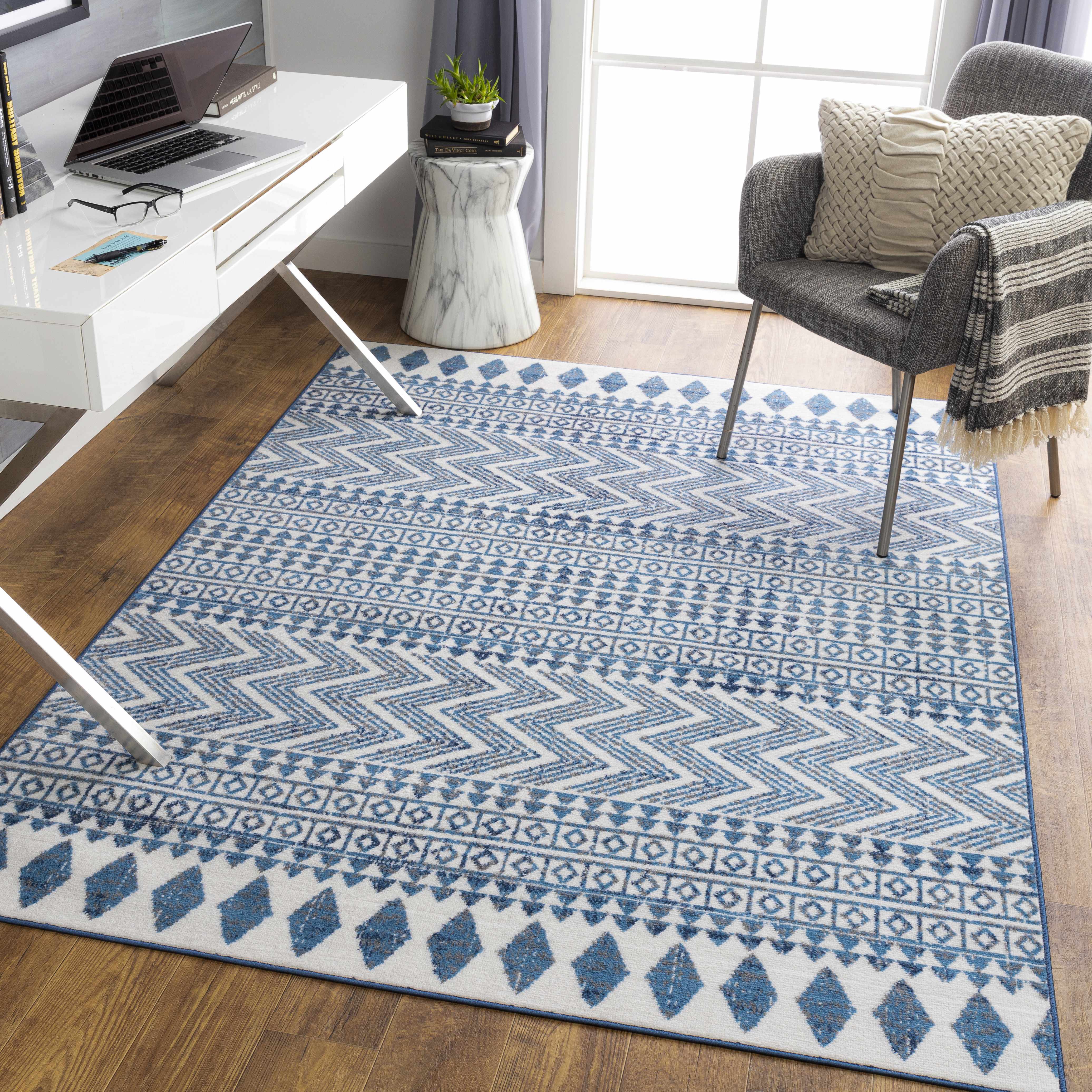 Higginson 5'3in x 7' Modern Farmhouse Moroccan Area Rug - Hauteloom